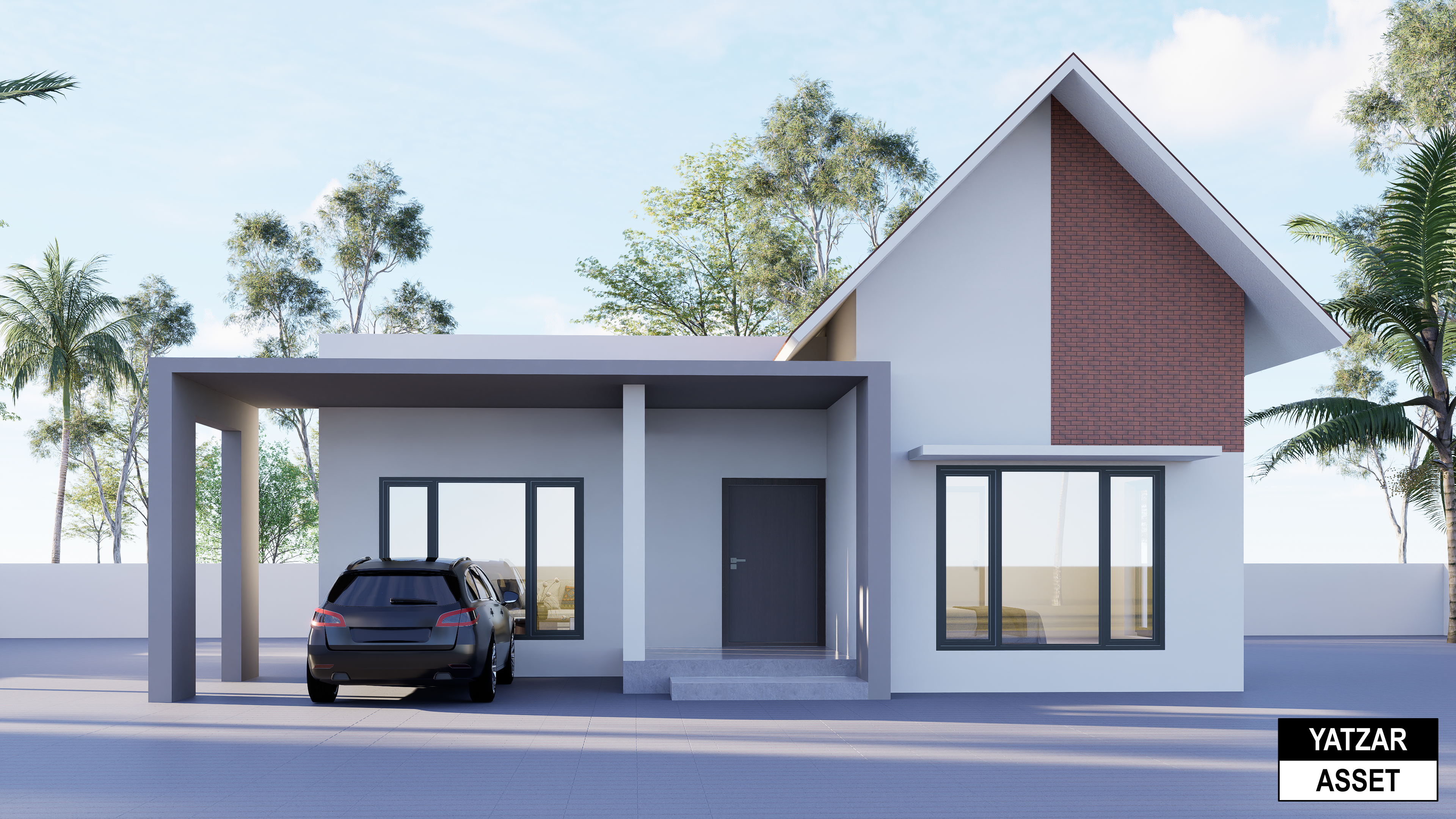 Yatzar Asset | Modern 1BHK House | Blender 3D Model | 1177 sq.ft.