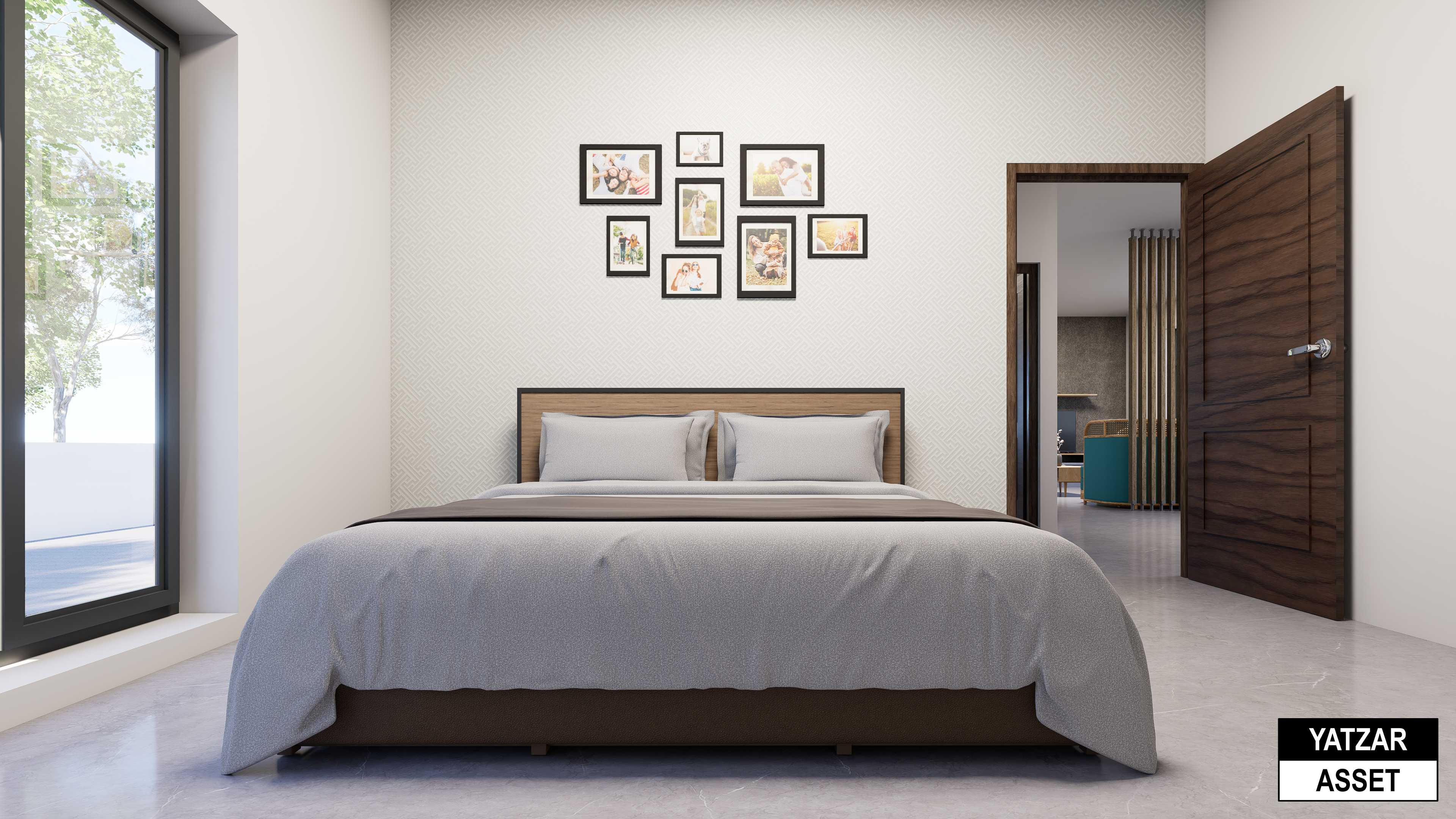 Yatzar Asset | Modern 2BHK House | Blender 3D Model | 1619 sq.ft.