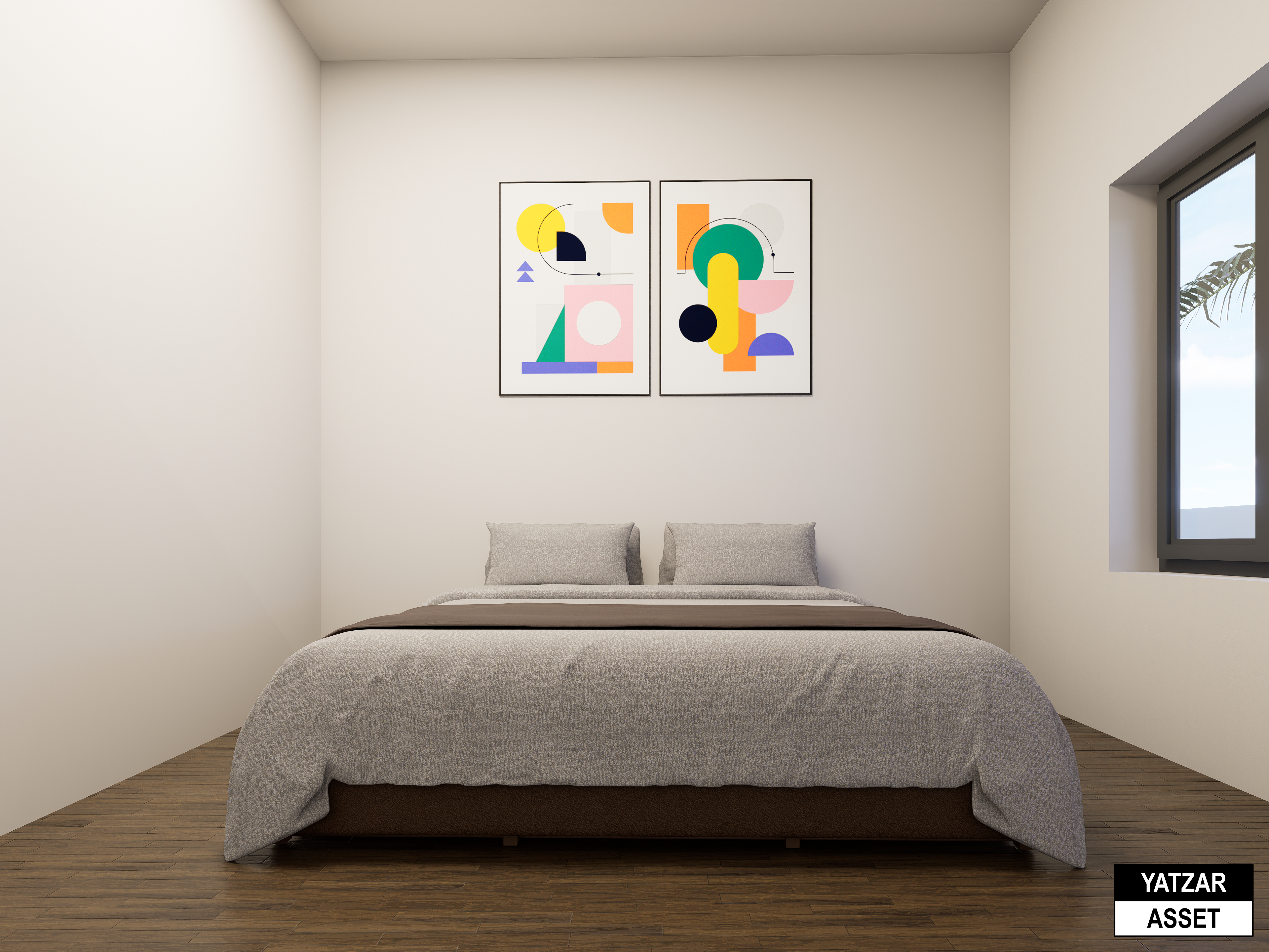 Yatzar Asset | Modern 1BHK House | Blender 3D Model | 1031 sq.ft.