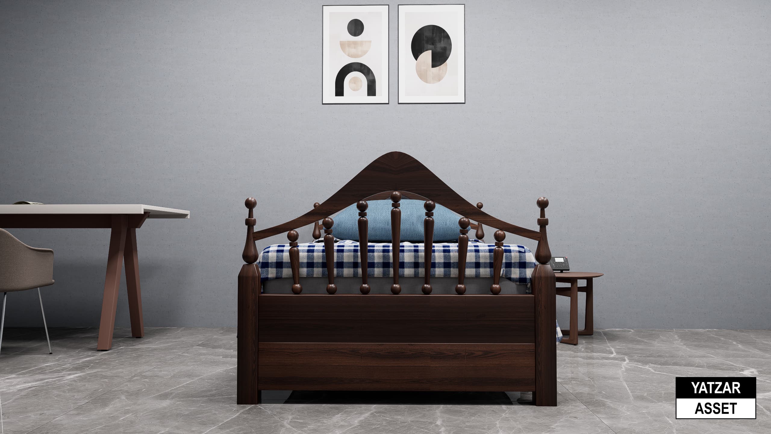 Yatzar Asset | Bed | Blender Model