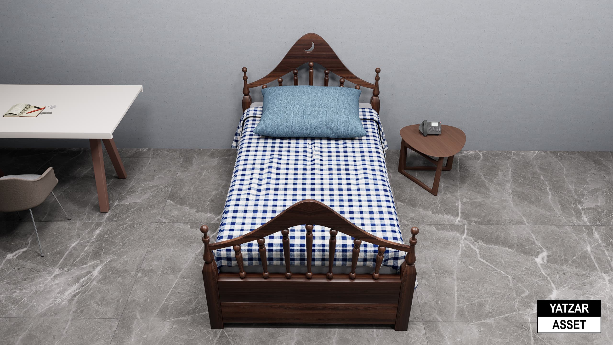 Yatzar Asset | Bed | Blender Model