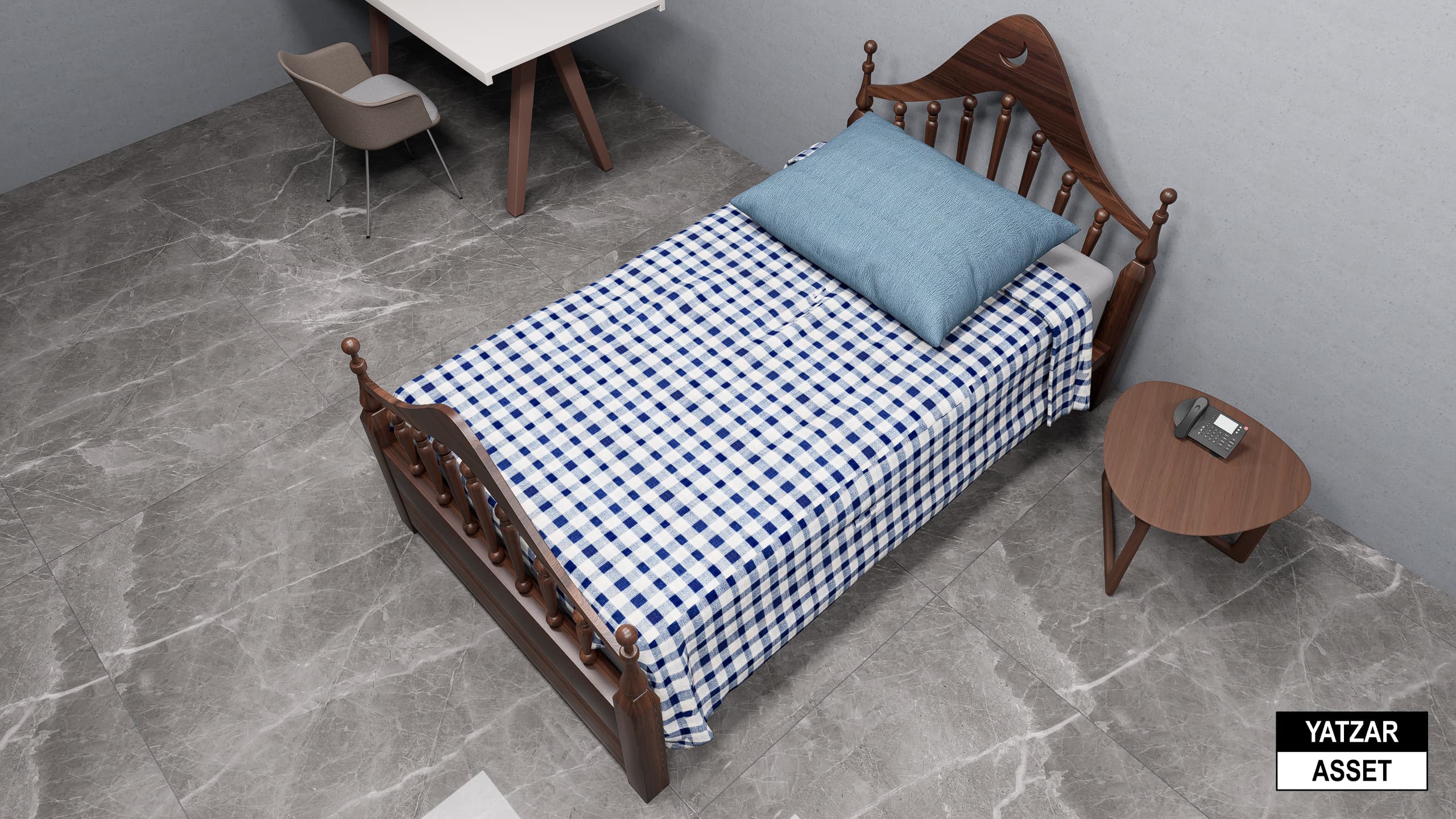 Yatzar Asset | Bed | Blender Model