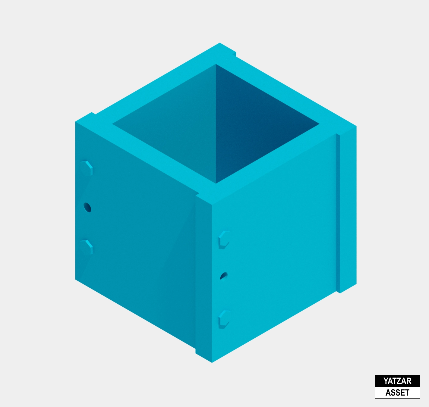 Yatzar Asset | Cement Cube Mould | Revit Model