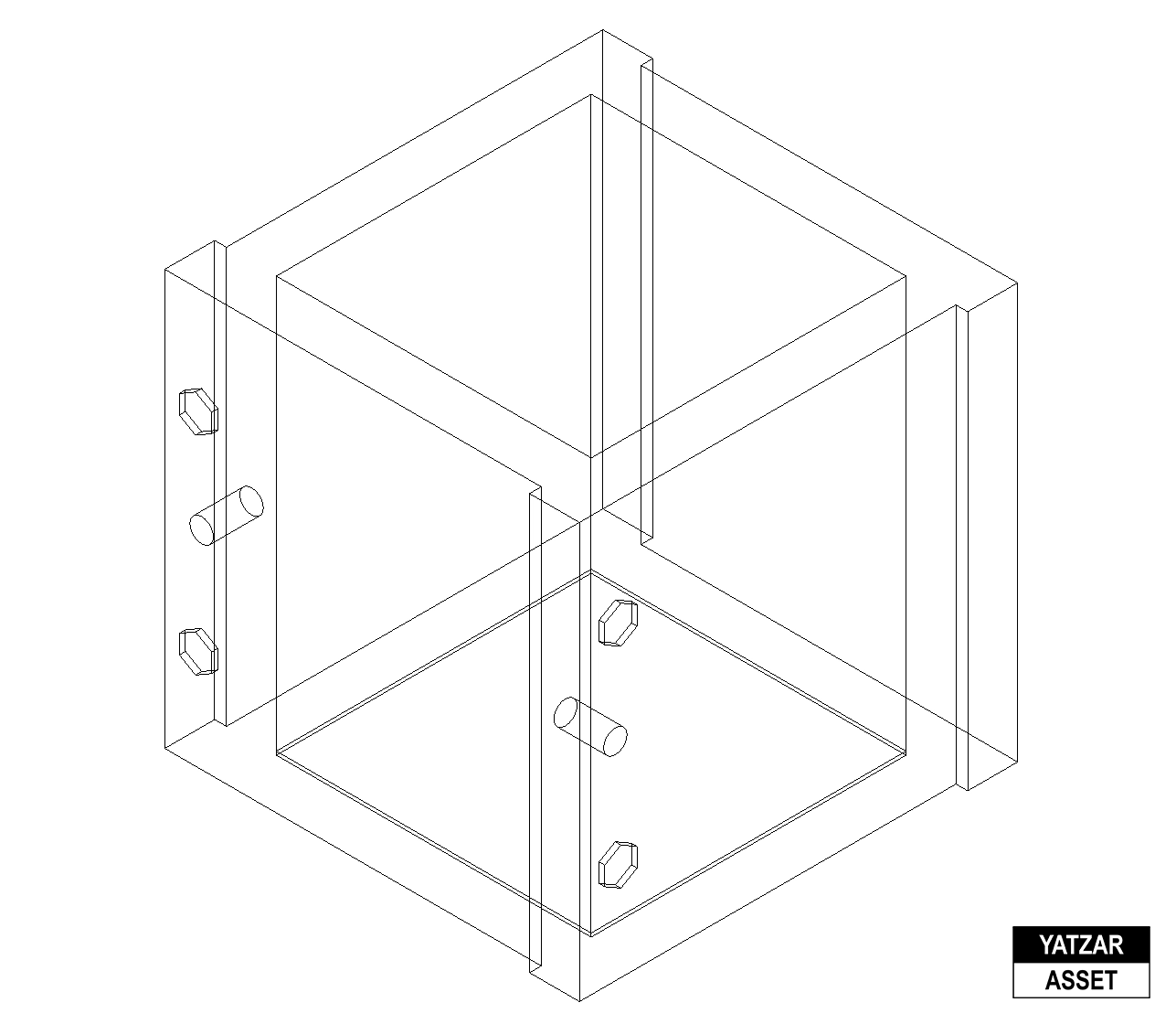Yatzar Asset | Cement Cube Mould | Revit Model