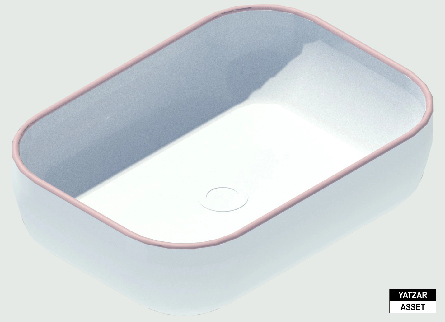 Yatzar Asset | Cera | Cera Lustre Glitz Campa L Glitz Thin Rim Tabletop Wash Basin - Rose Gold