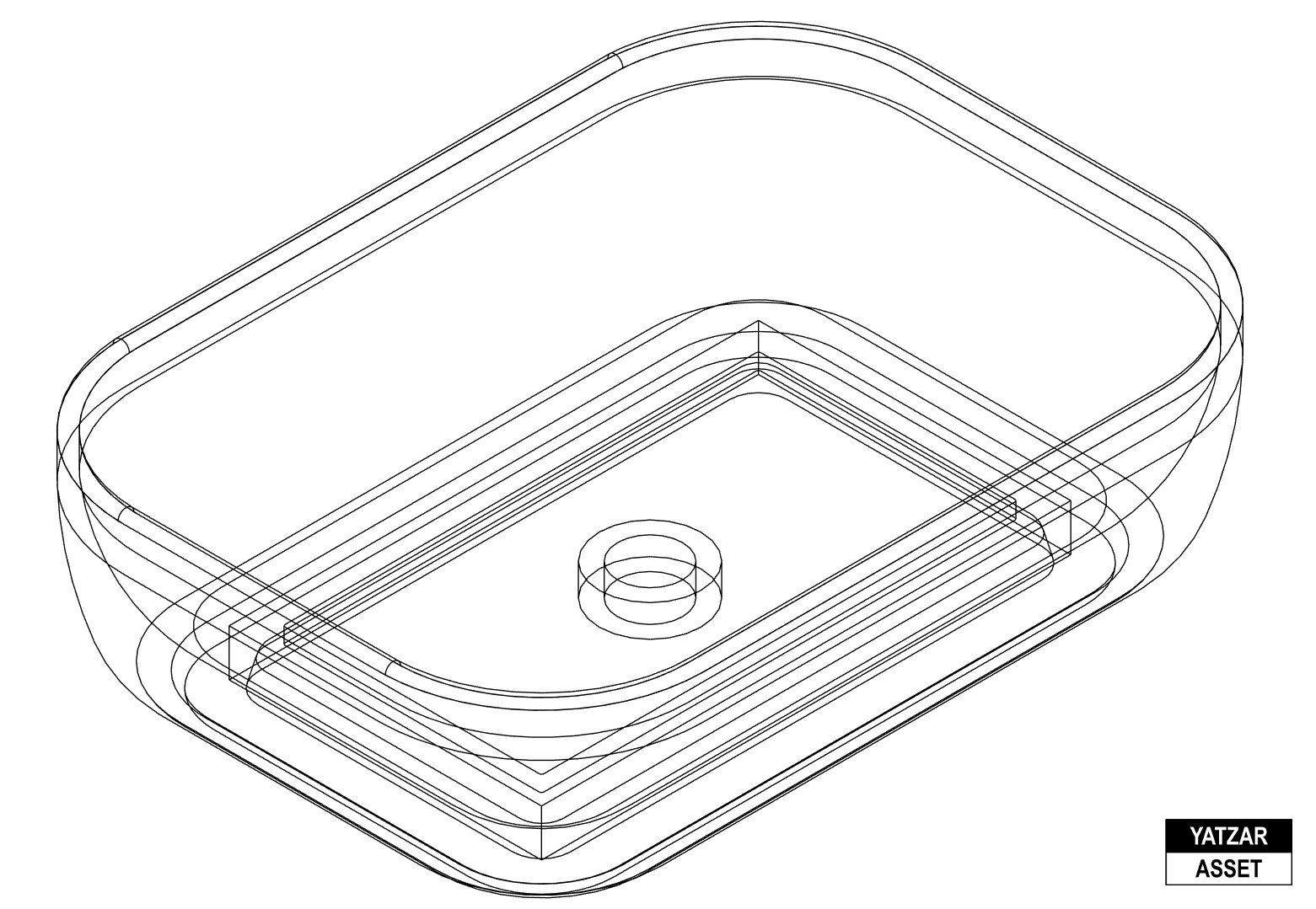 Yatzar Asset | Cera | Cera Lustre Glitz Campa L Glitz Thin Rim Tabletop Wash Basin - Rose Gold