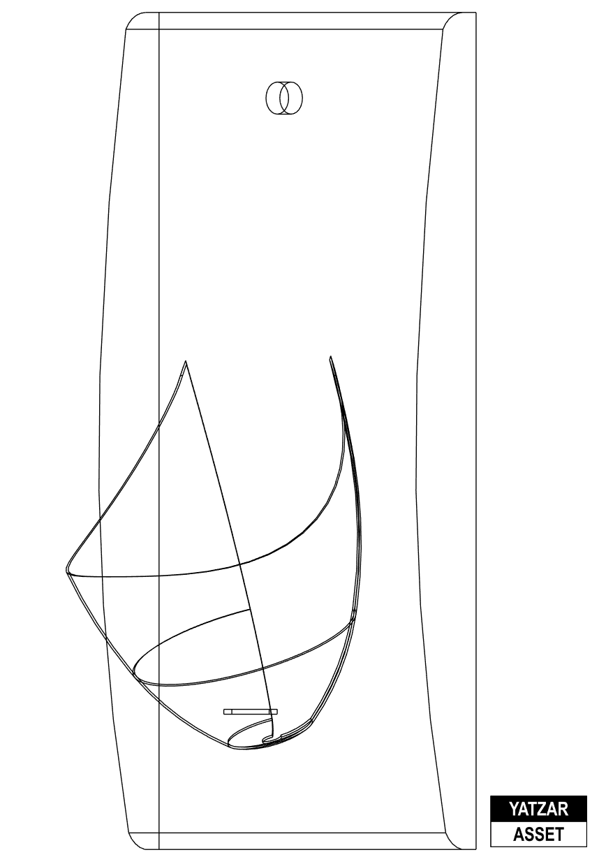 Yatzar Asset | Hindware | Italian Collection Kango Sensor Urinal - Star White