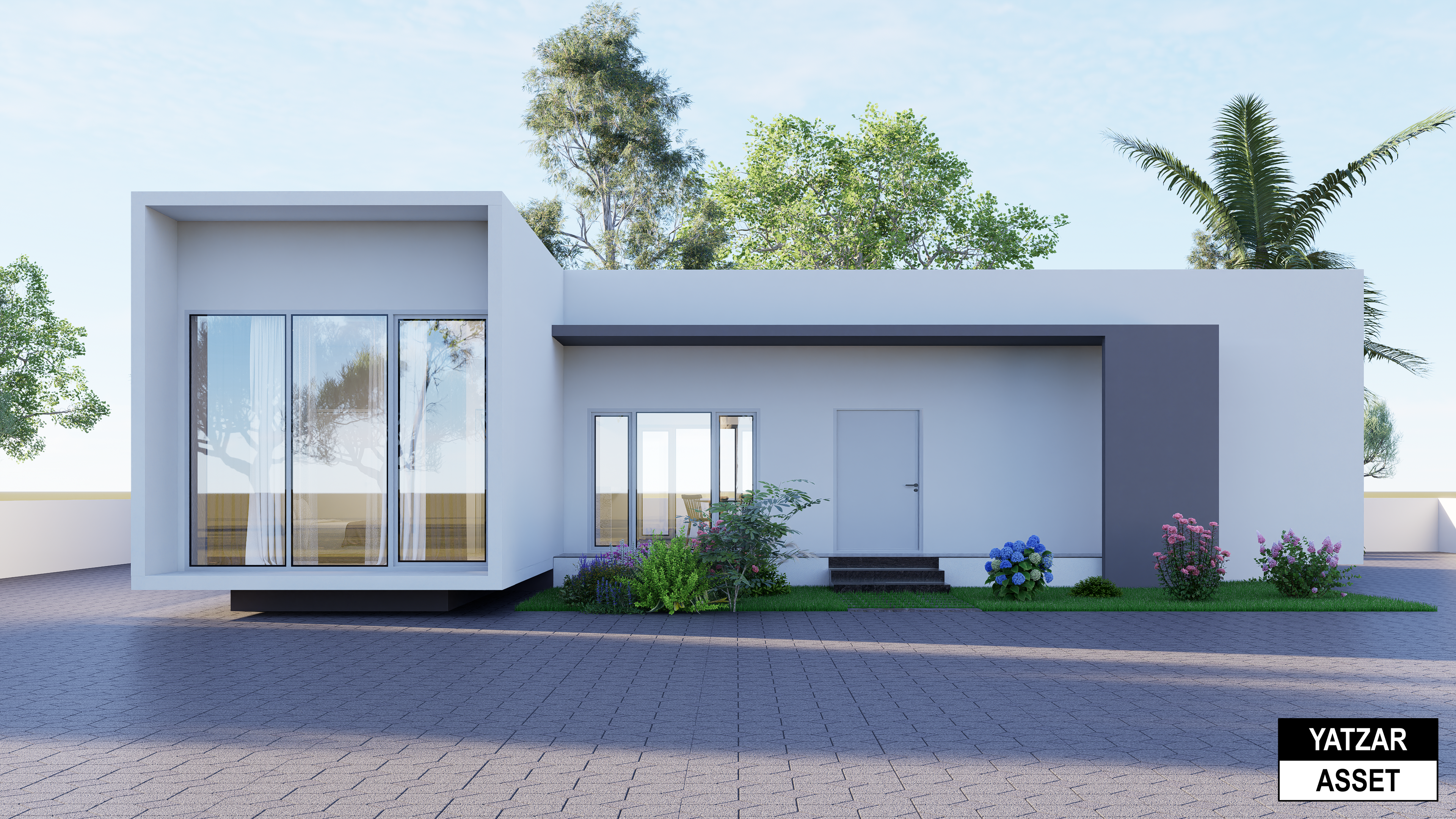 Yatzar Asset | Modern 1BHK House | Blender 3D Model | 1264 sq.ft.