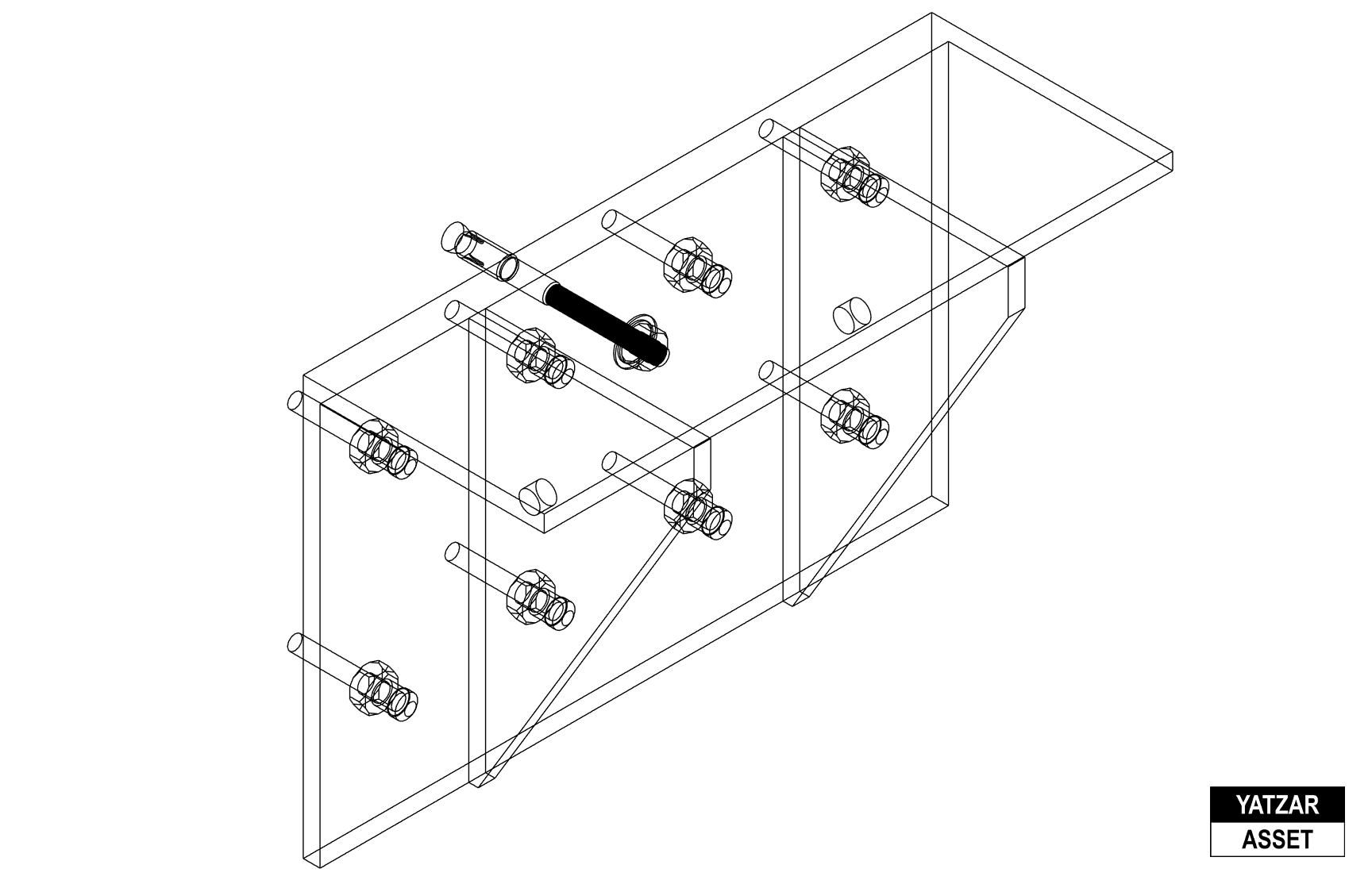 Yatzar Asset | Ingal | Bridge Barrier Mounting Bracket 16mm | Revit Model