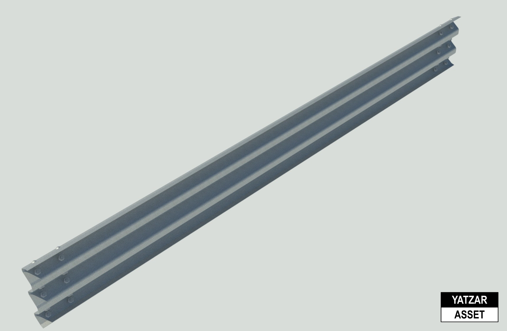 Yatzar Asset | Ingal | Thrie-Beam GuardRail 4000mm NLL | Revit Model
