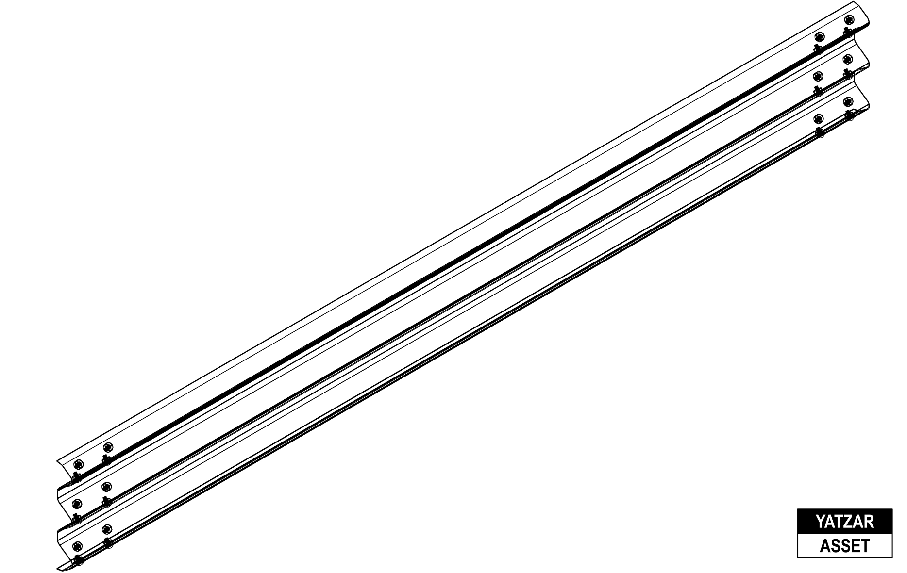 Yatzar Asset | Ingal | Thrie-Beam GuardRail 4000mm NLL | Revit Model