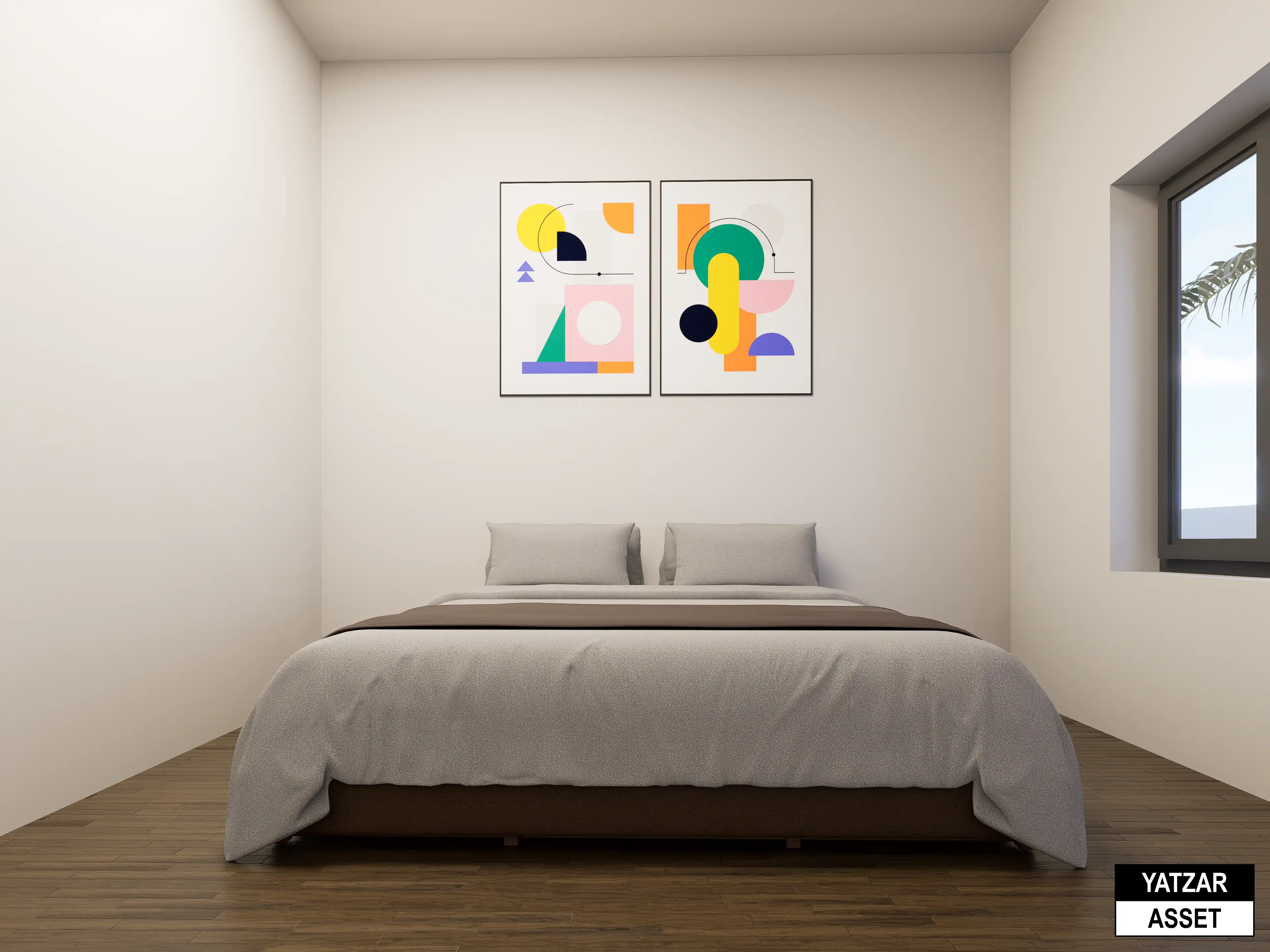 Yatzar Asset | Modern 1BHK House | Blender 3D Model | 1031 sq.ft.