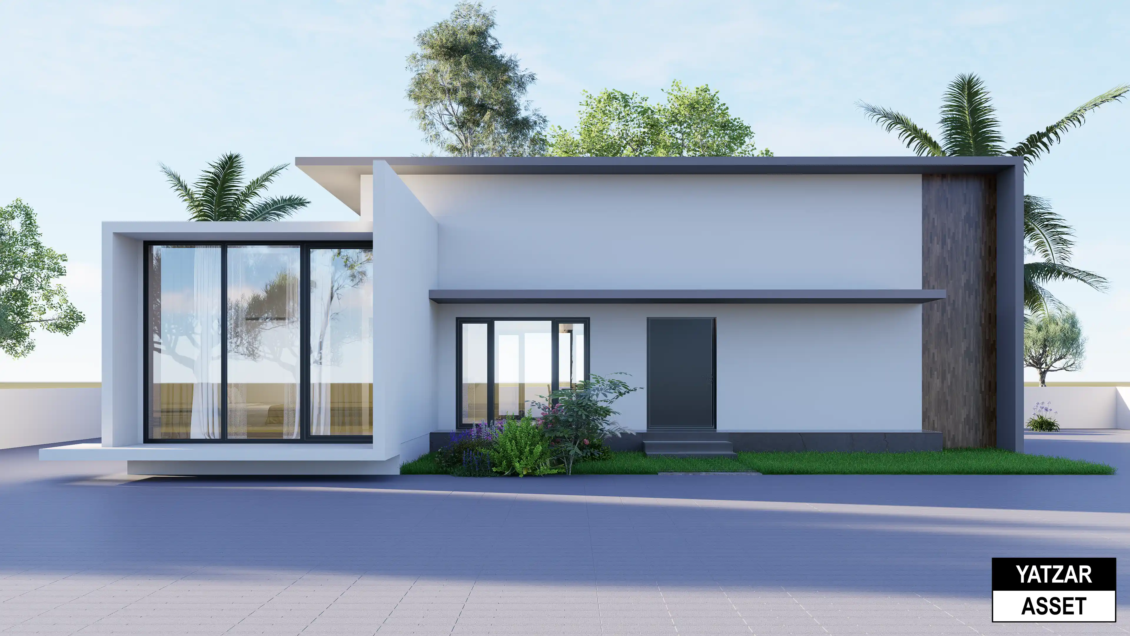 Yatzar Asset | Modern 1BHK House | Blender 3D Model | 1264 sq.ft.