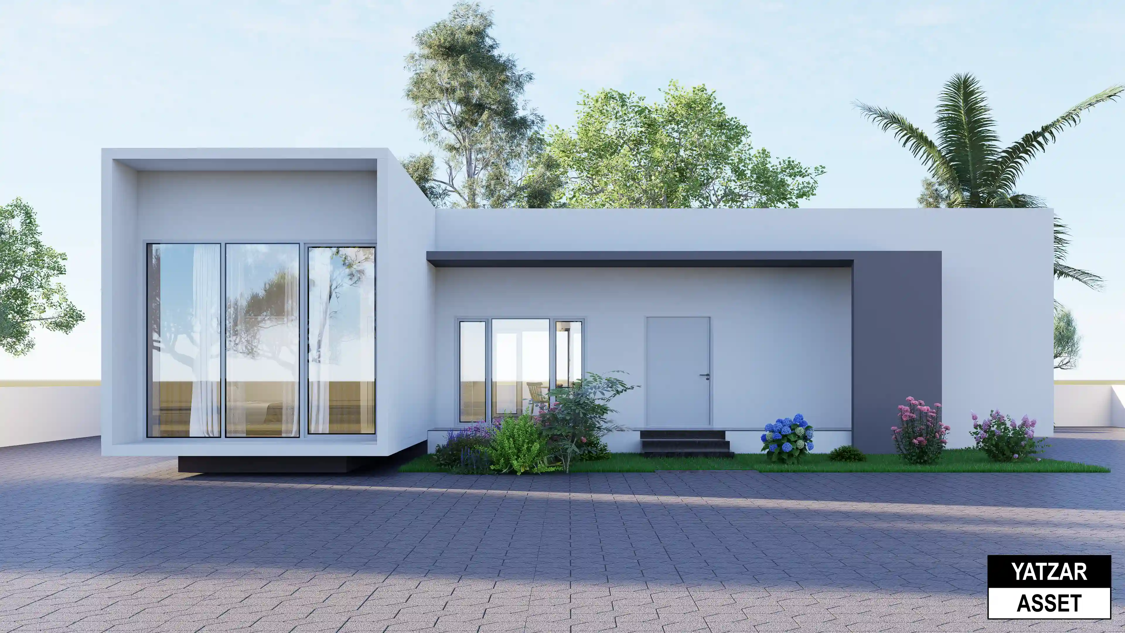Yatzar Asset | Modern 1BHK House | Blender 3D Model | 1264 sq.ft.