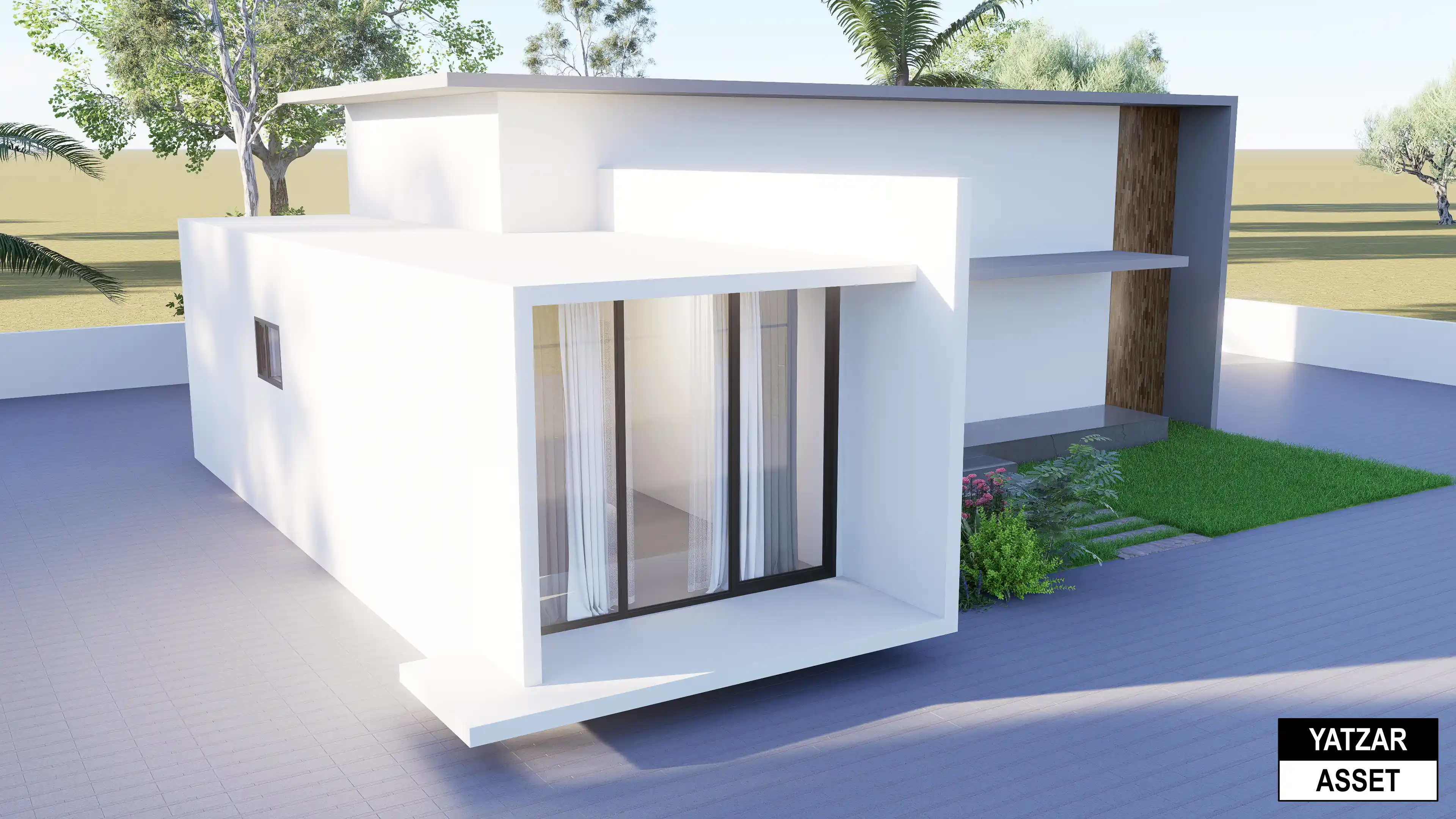 Yatzar Asset | Modern 1BHK House | Blender 3D Model | 1264 sq.ft.