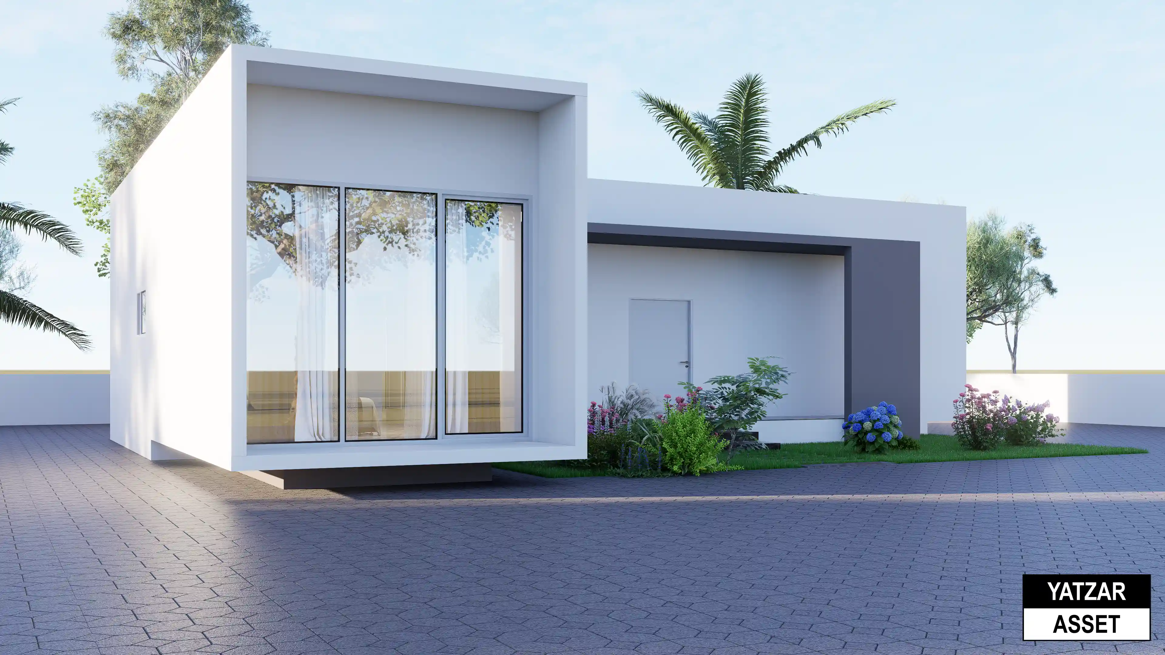 Yatzar Asset | Modern 1BHK House | Blender 3D Model | 1264 sq.ft.