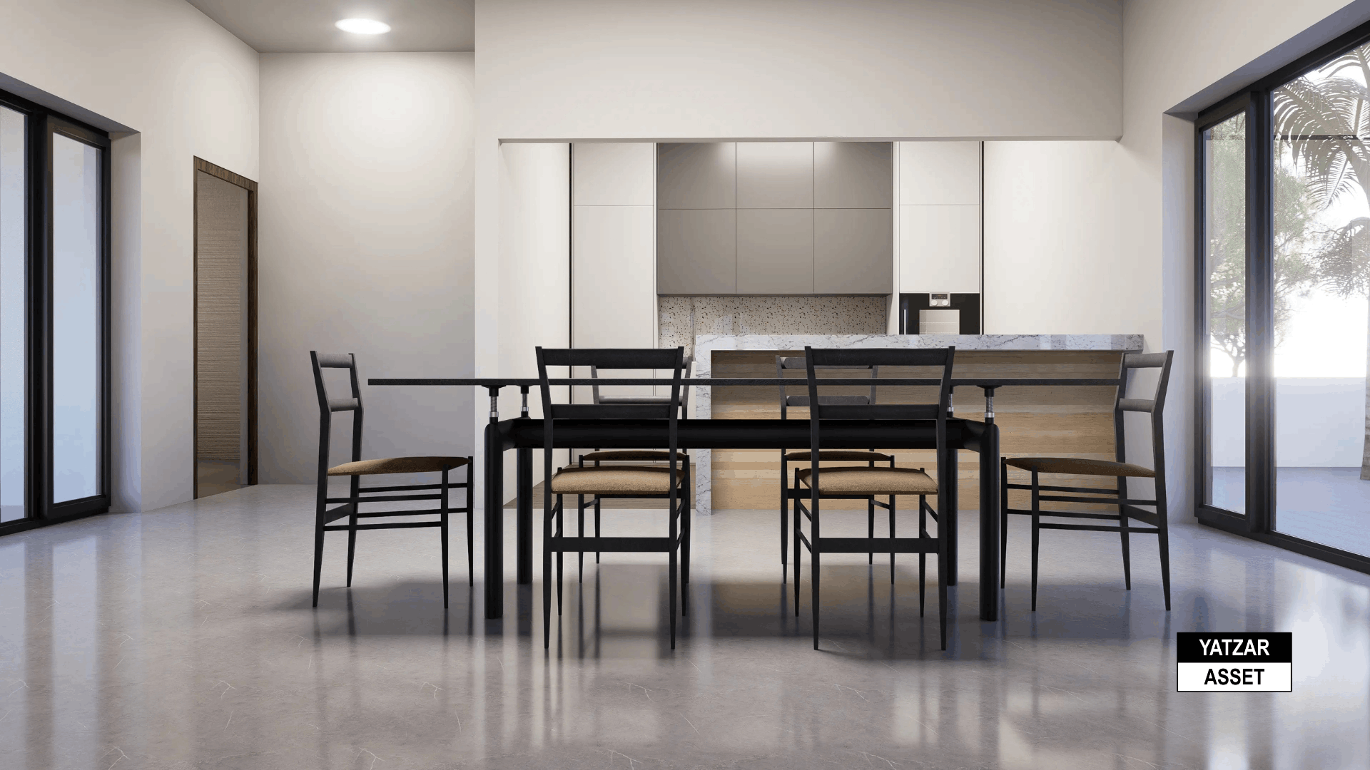Yatzar Asset | Modern 1BHK House | Blender 3D Model | 1264 sq.ft.