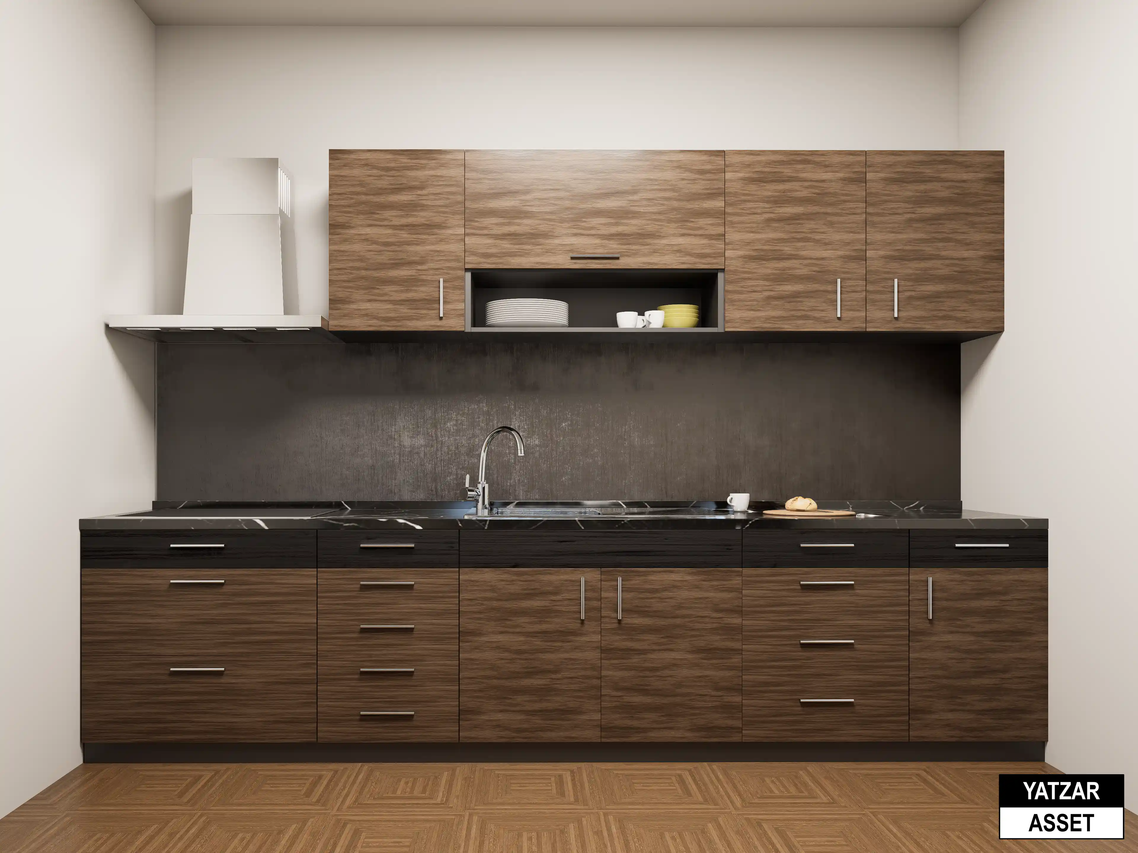 Yatzar Asset | Modern 1BHK House | Blender 3D Model | 1264 sq.ft.