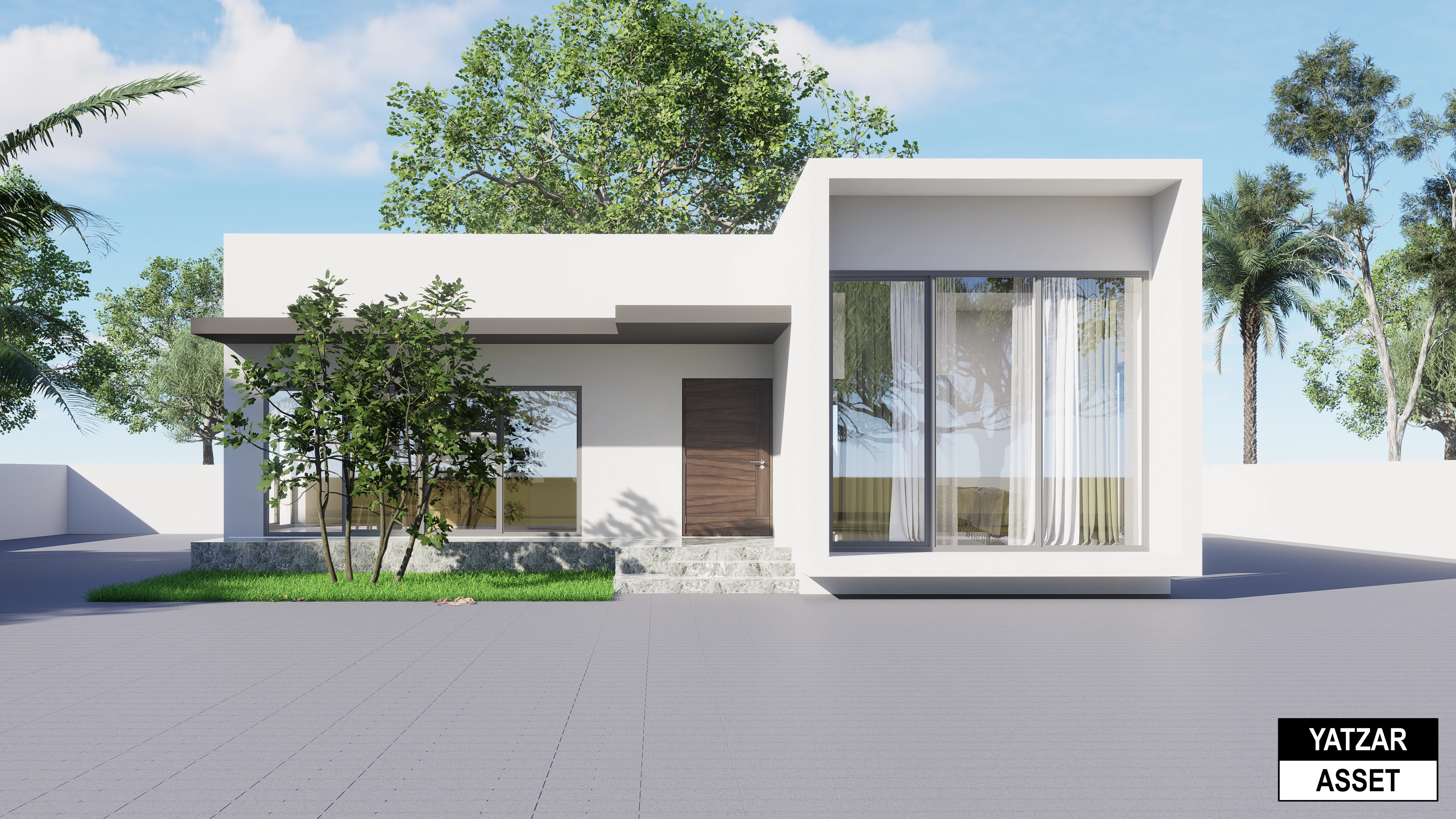 Yatzar Asset | Modern 2BHK House | Blender 3D Model | 1161 sq.ft.