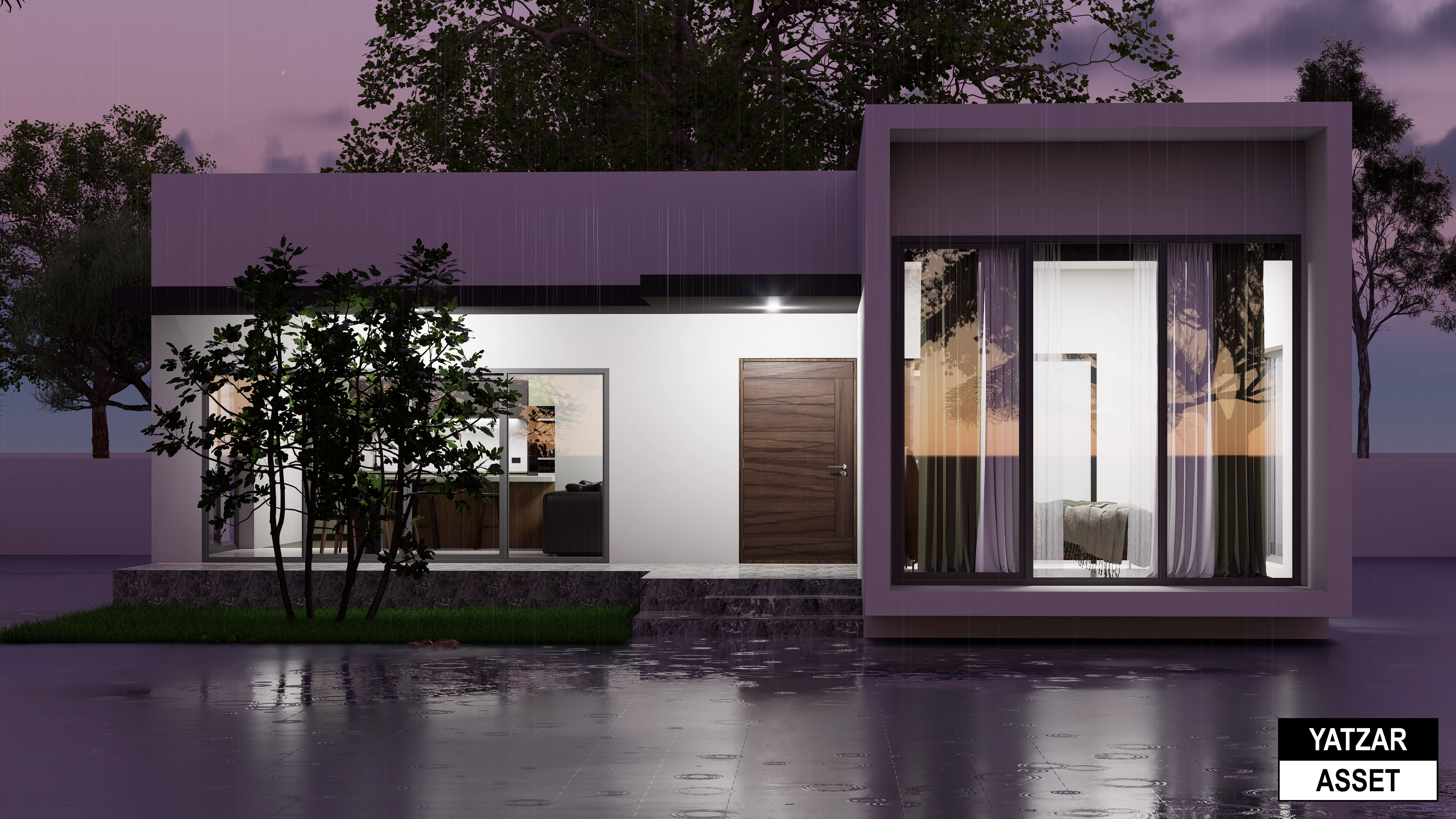 Yatzar Asset | Modern 2BHK House | Blender 3D Model | 1161 sq.ft.