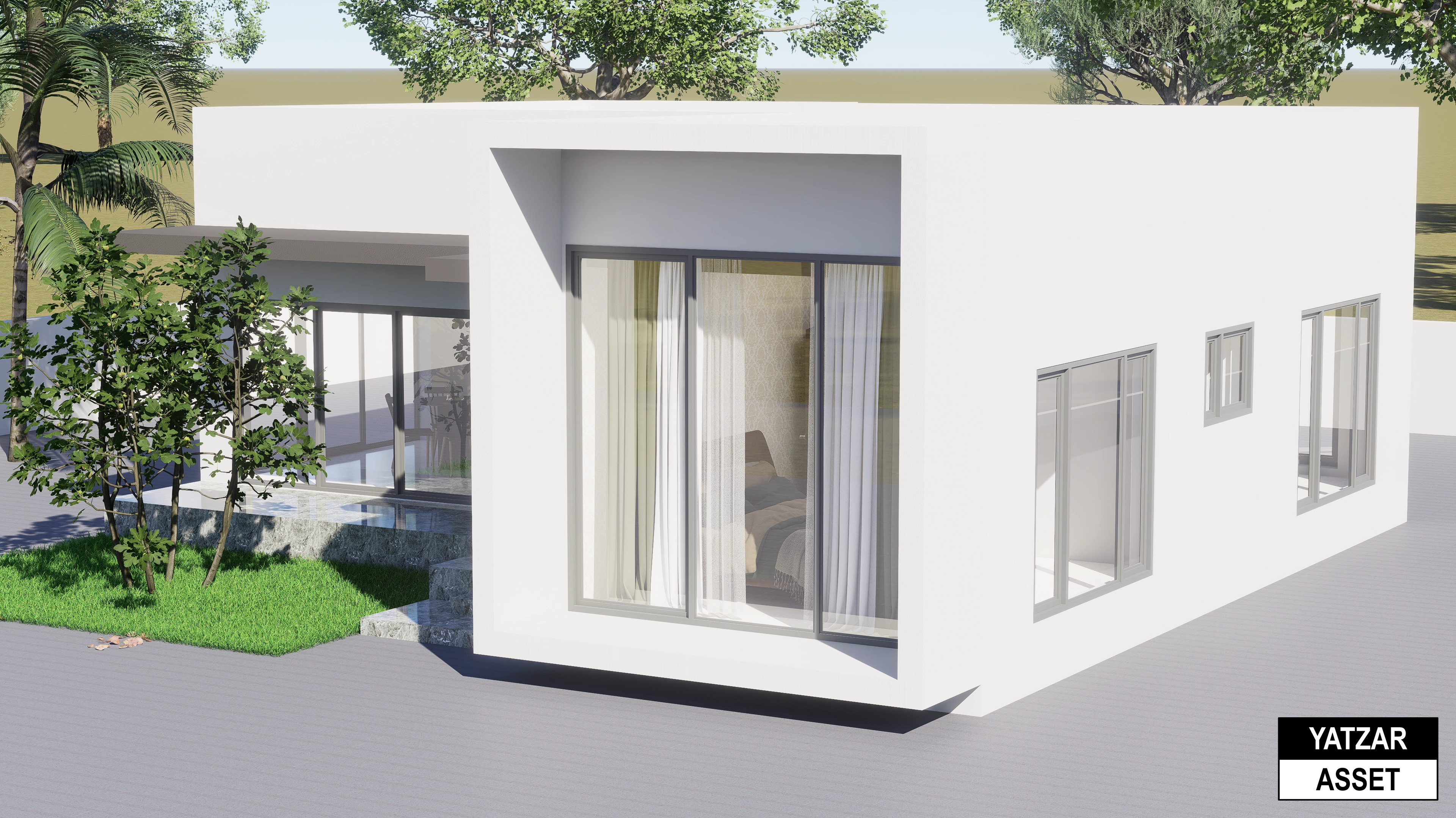 Yatzar Asset | Modern 2BHK House | Blender 3D Model | 1161 sq.ft.