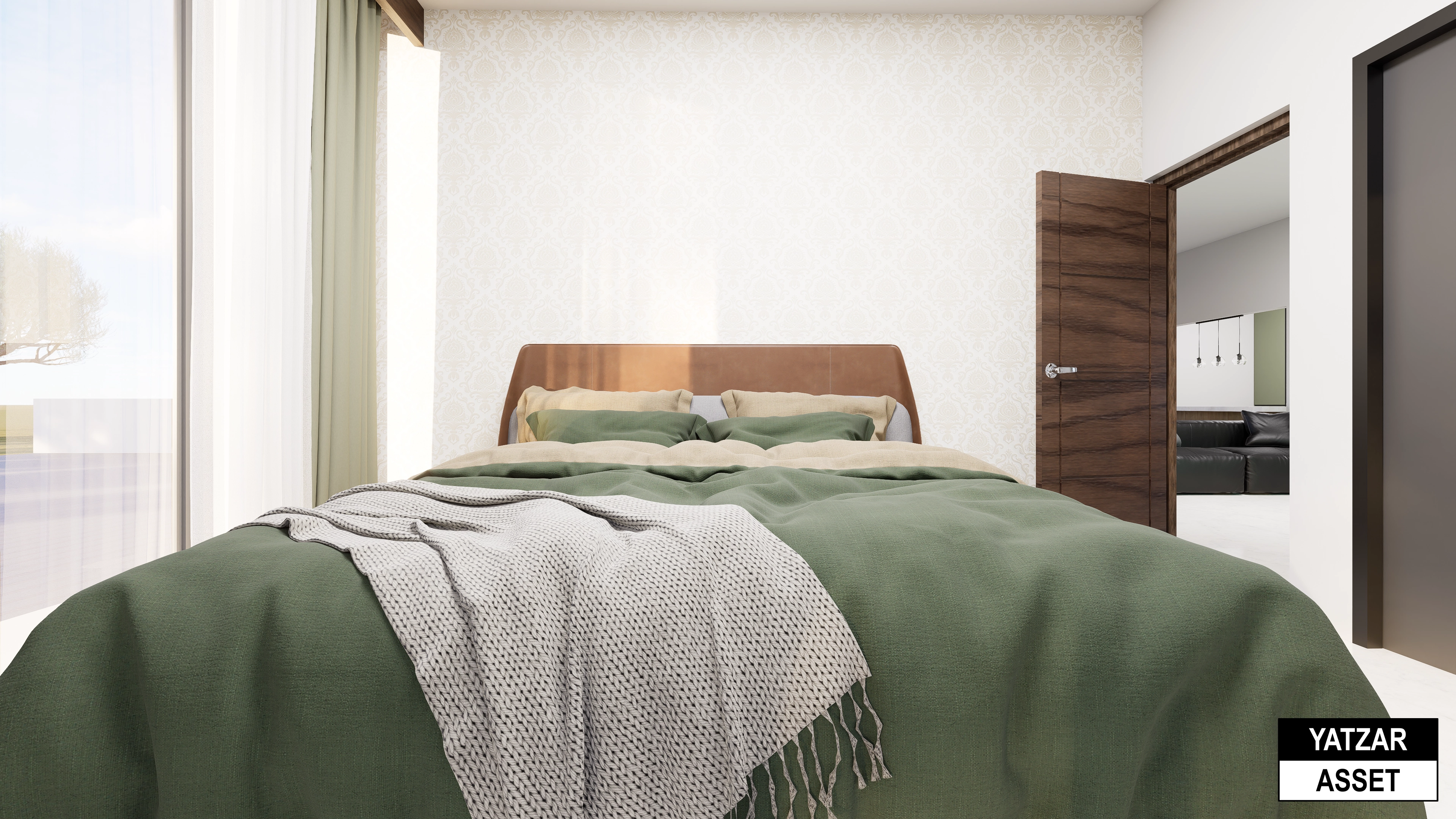 Yatzar Asset | Modern 2BHK House | Blender 3D Model | 1161 sq.ft.