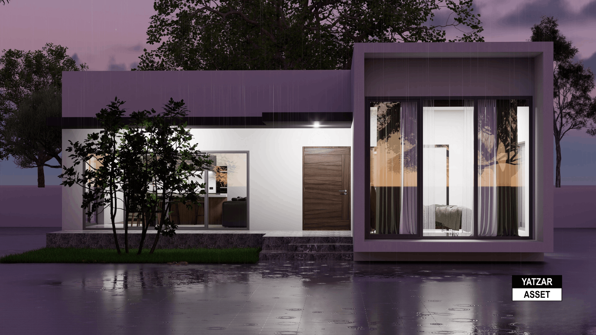 Yatzar Asset | Modern 2BHK House | Blender 3D Model | 1161 sq.ft.