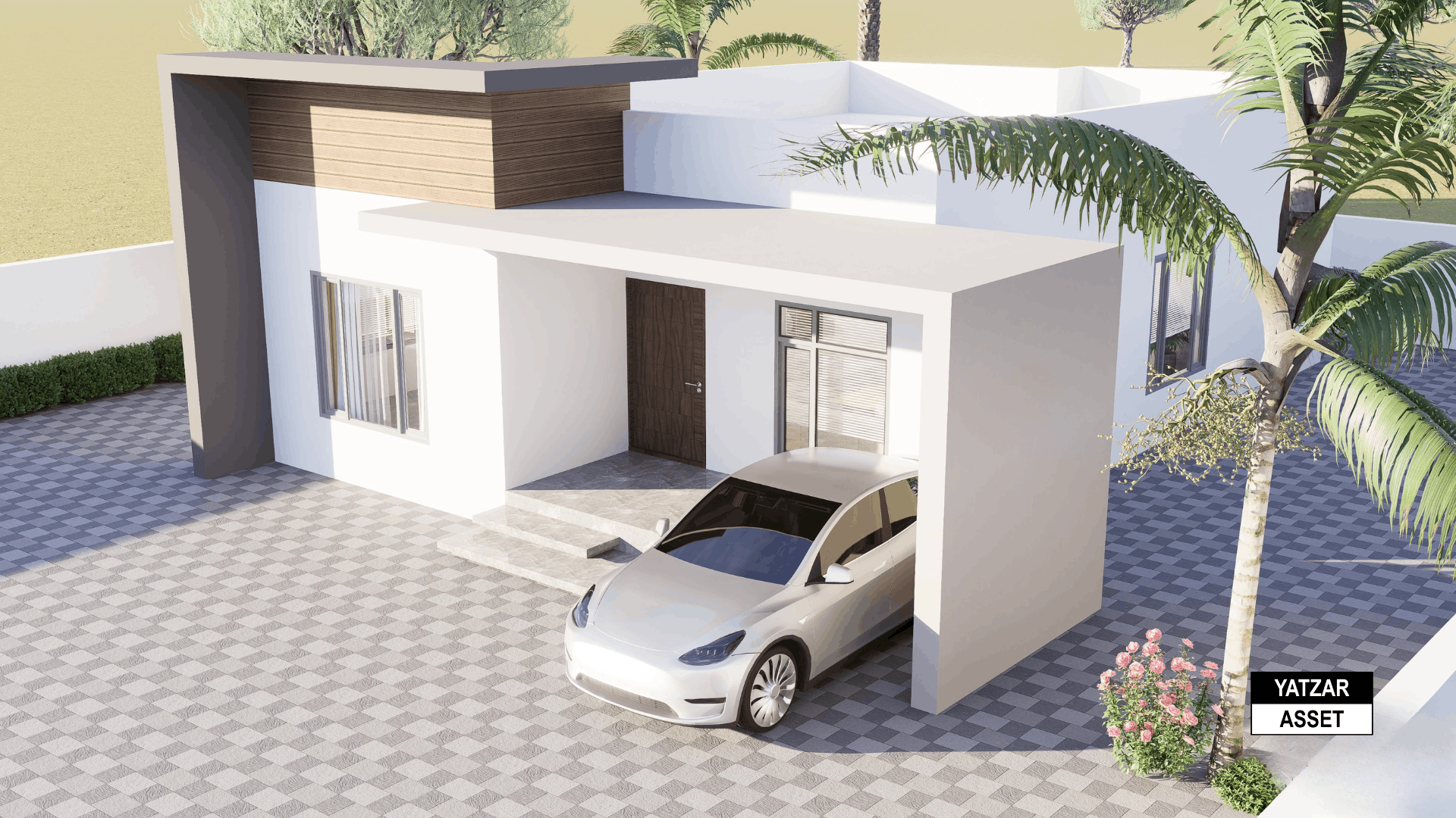 Yatzar Asset | Modern 2BHK House | Blender 3D Model | 1308 sq.ft.