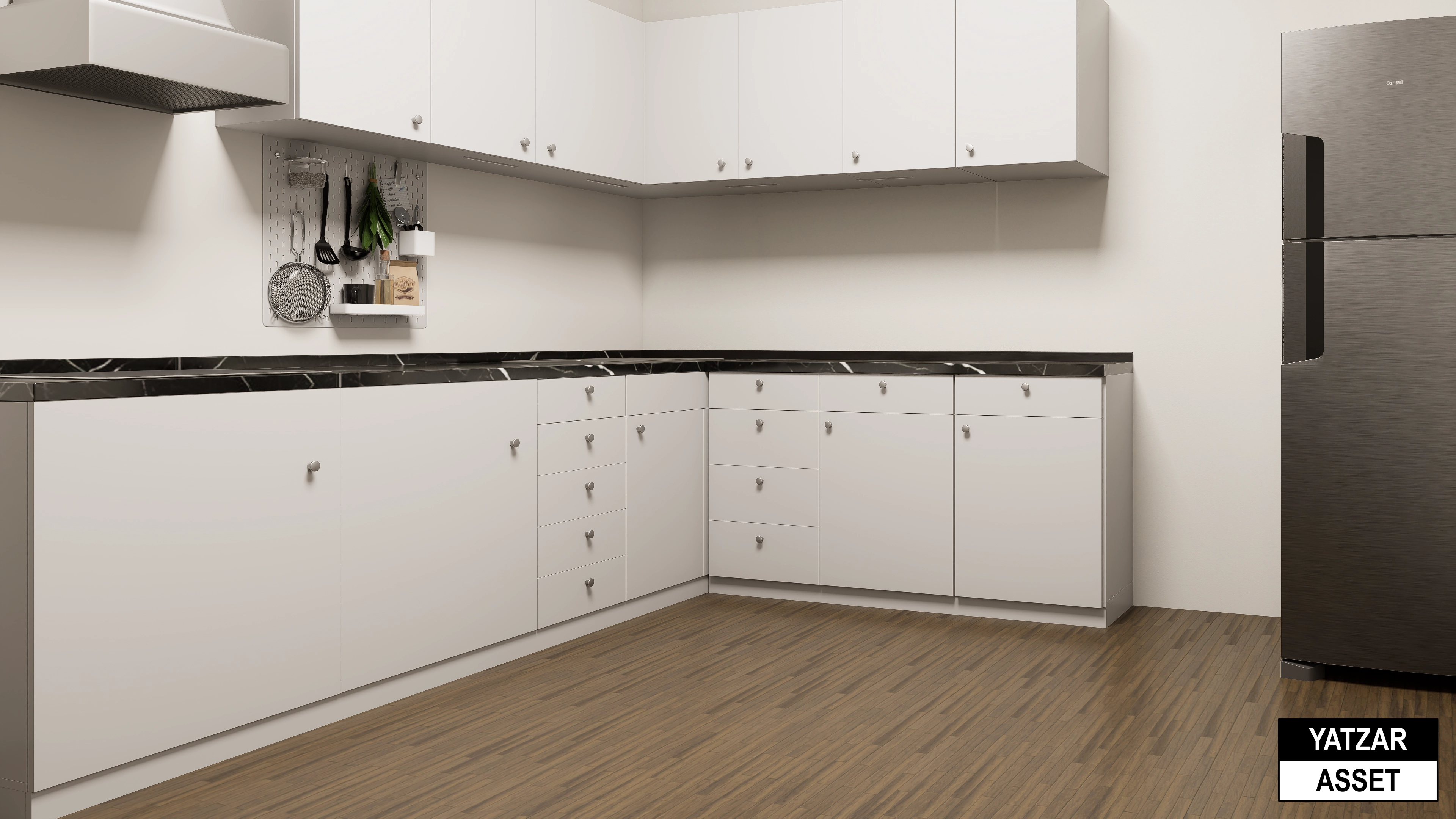 Yatzar Asset | Modern 2BHK House | Blender 3D Model | 1308 sq.ft.