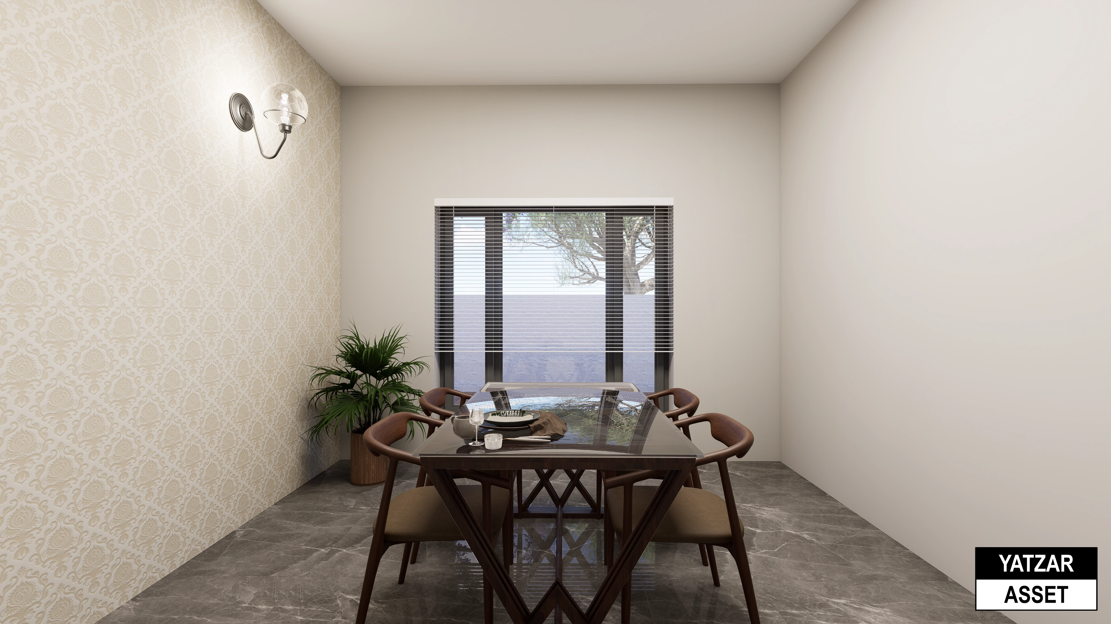 Yatzar Asset | Modern 2BHK House | Blender 3D Model | 1308 sq.ft.