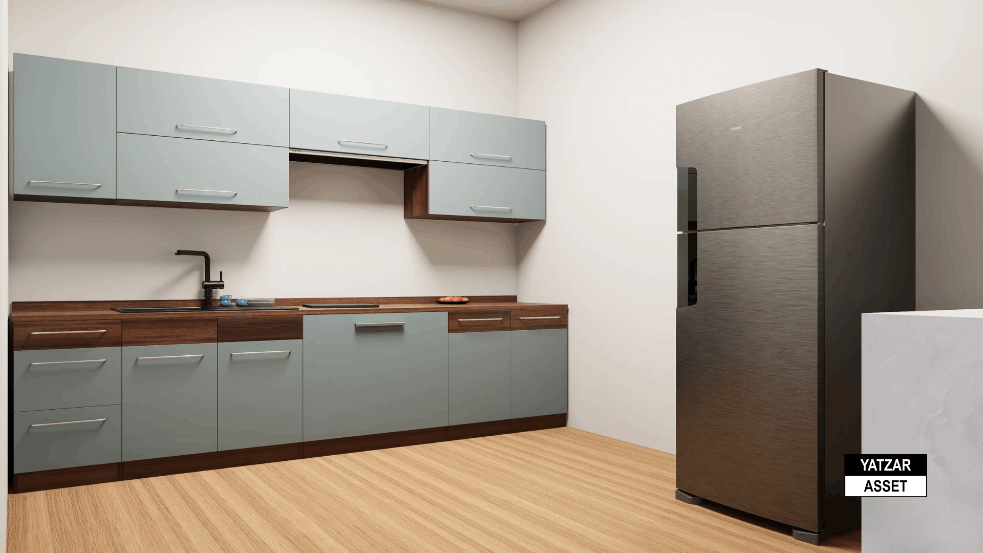 Yatzar Asset | Modern 2BHK House | Blender 3D Model | 1539 sq.ft.