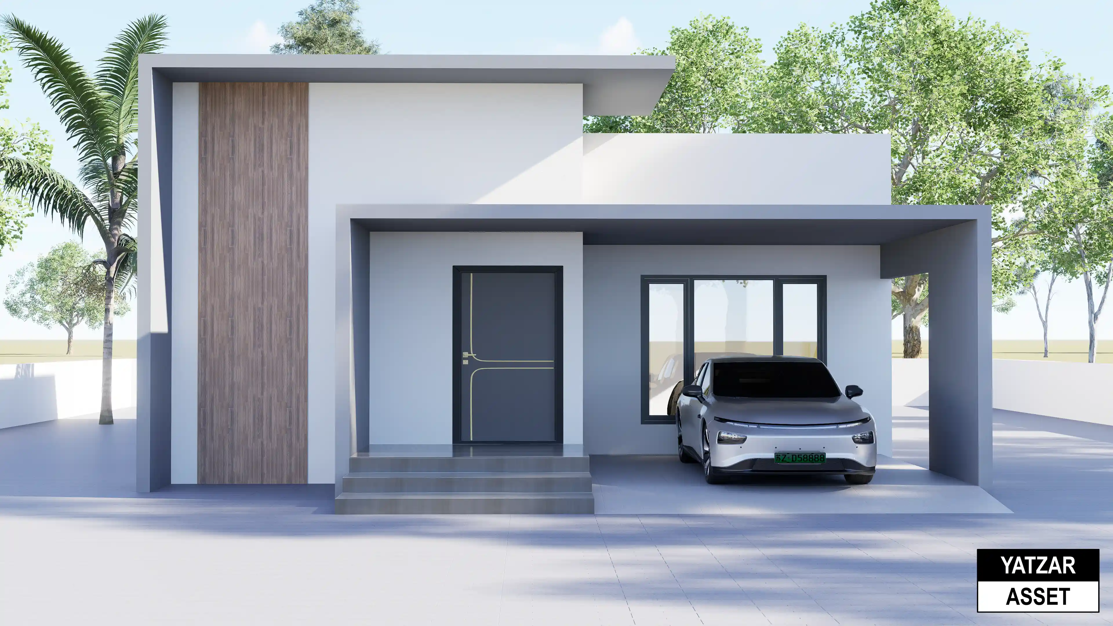 Yatzar Asset | Modern 2BHK House | Blender 3D Model | 1619 sq.ft.