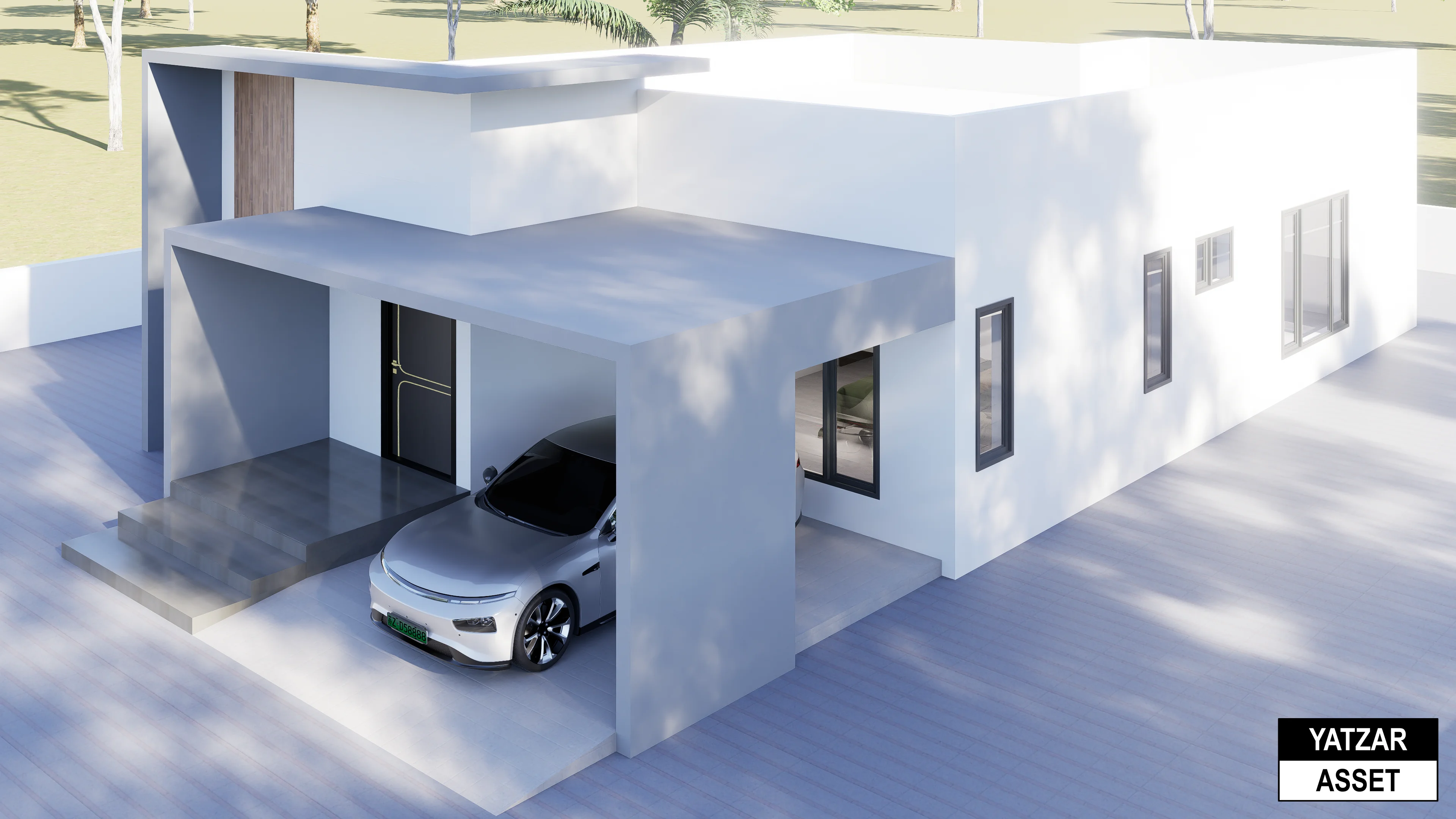 Yatzar Asset | Modern 2BHK House | Blender 3D Model | 1619 sq.ft.