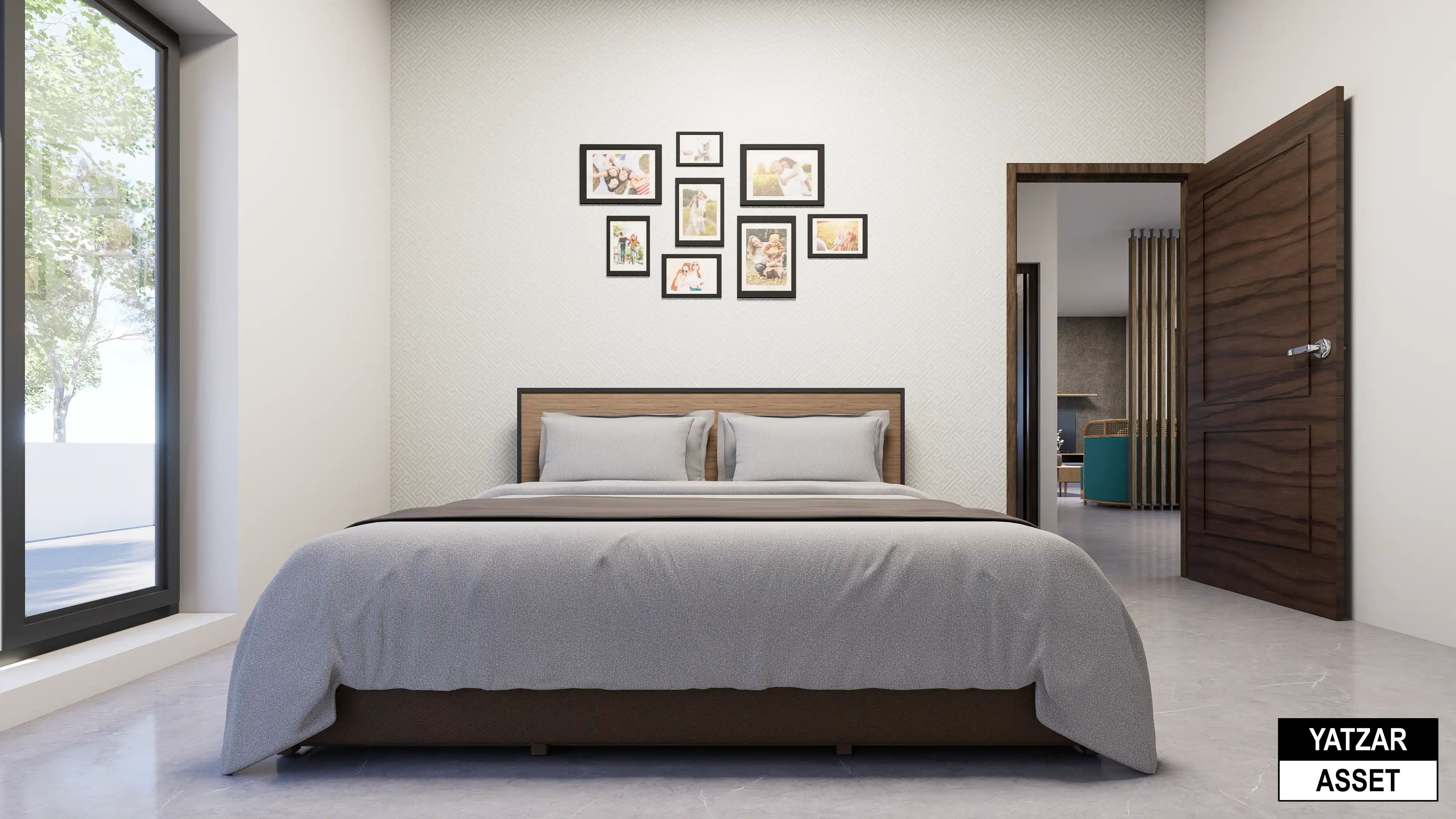 Yatzar Asset | Modern 2BHK House | Blender 3D Model | 1619 sq.ft.