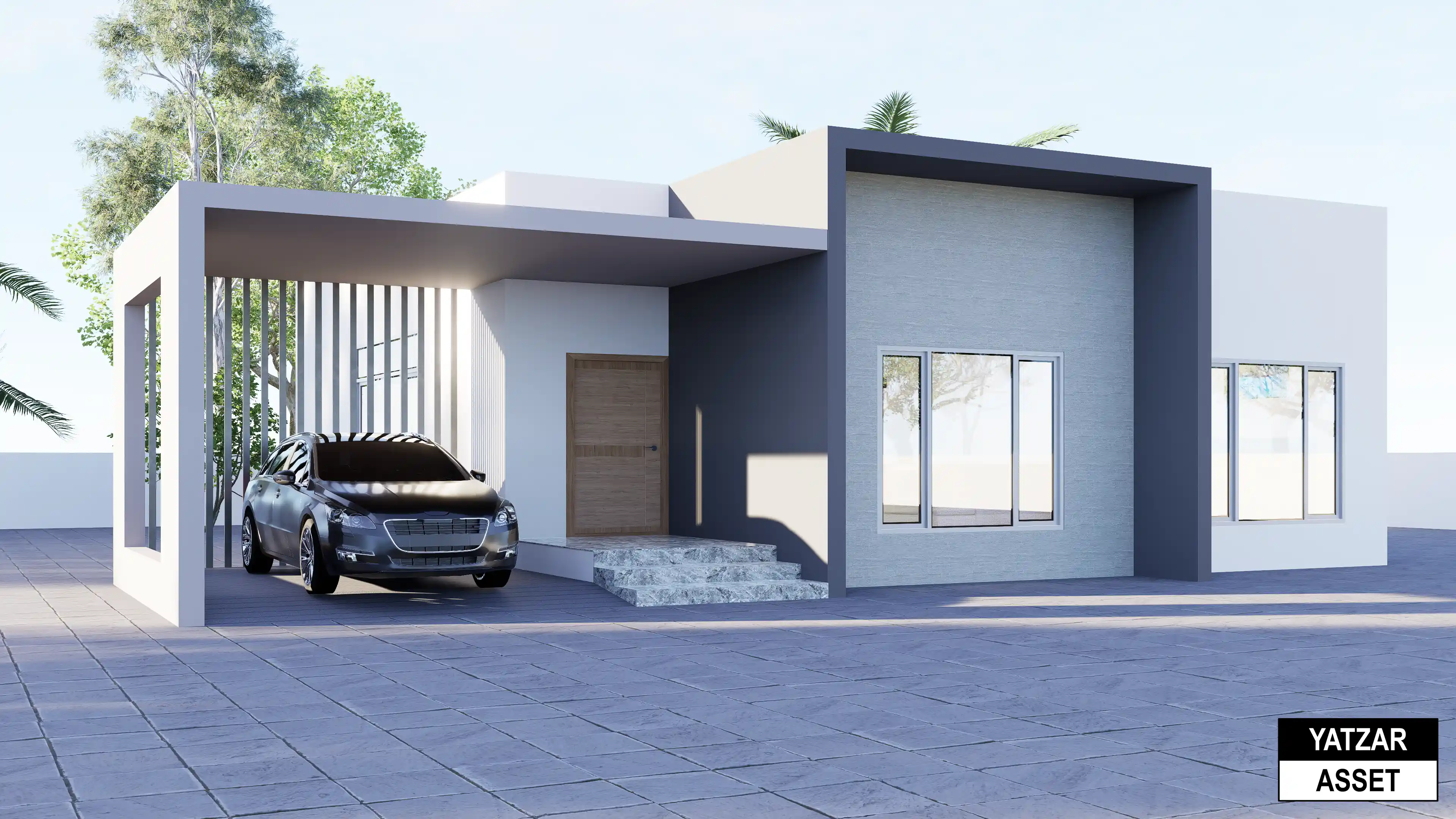 Yatzar Asset | Modern 2BHK House | Blender 3D Model | 1700 sq.ft.