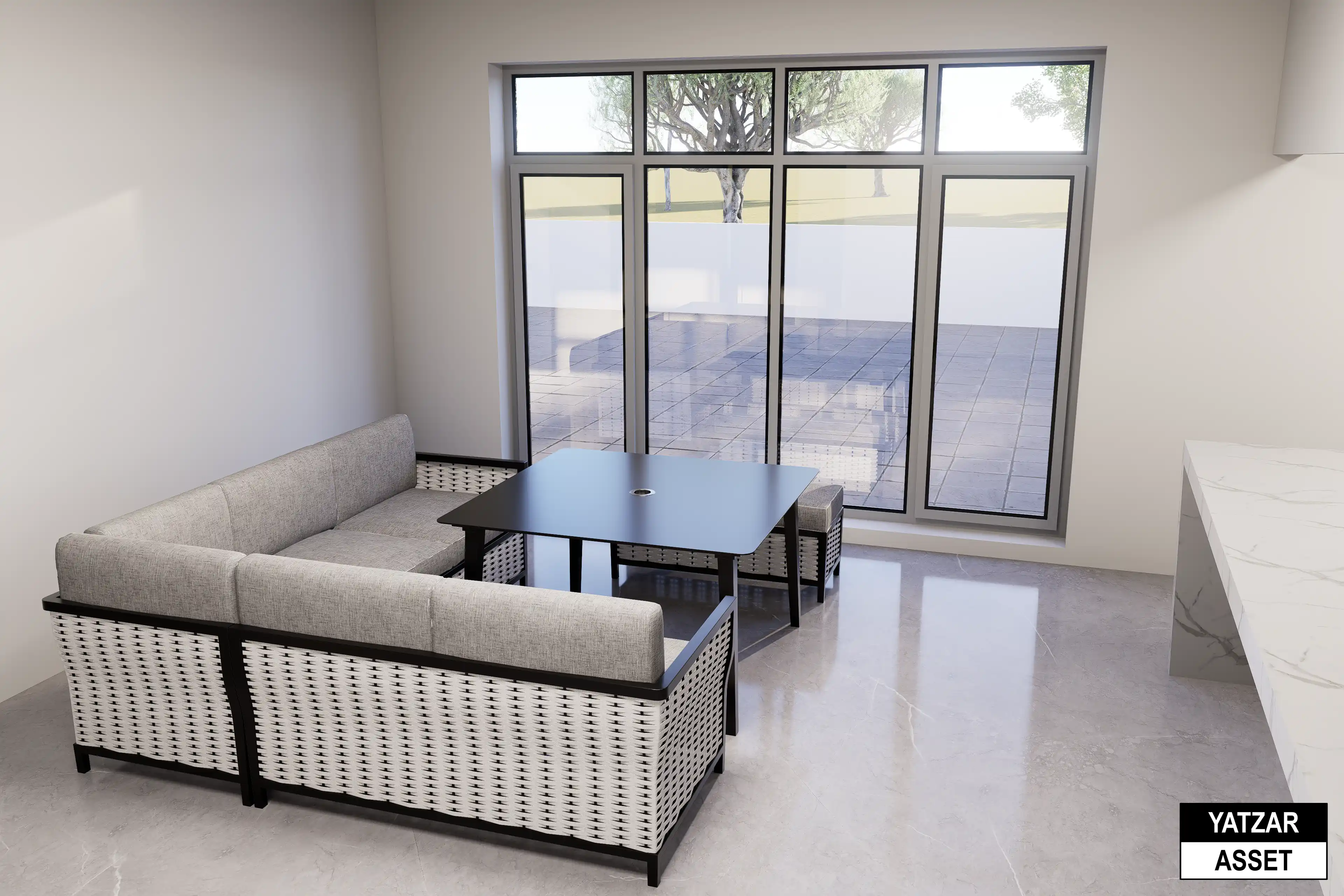 Yatzar Asset | Modern 2BHK House | Blender 3D Model | 1700 sq.ft.