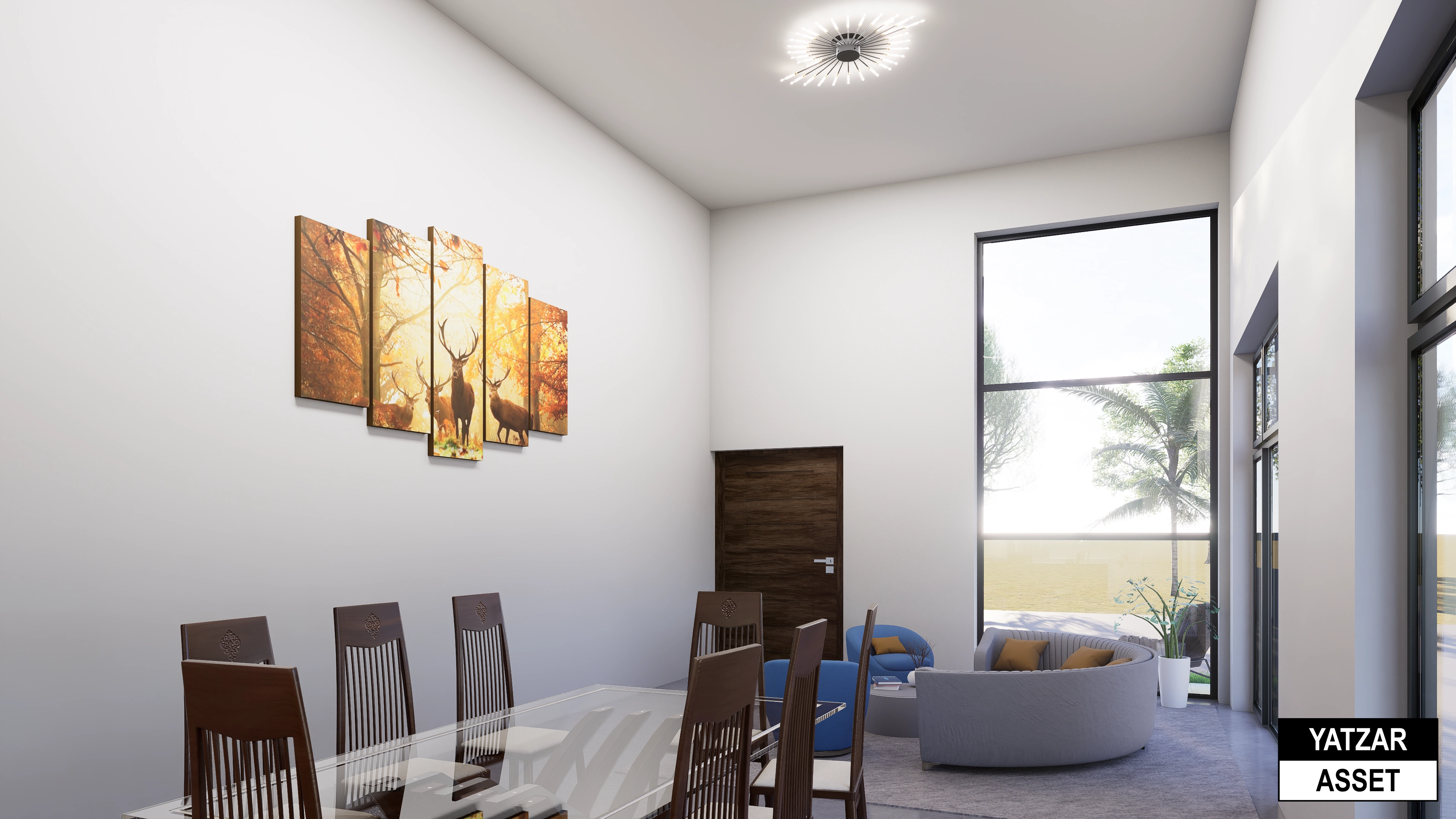 Yatzar Asset | Modern 2BHK House | Blender 3D Model | 1815 sq.ft.