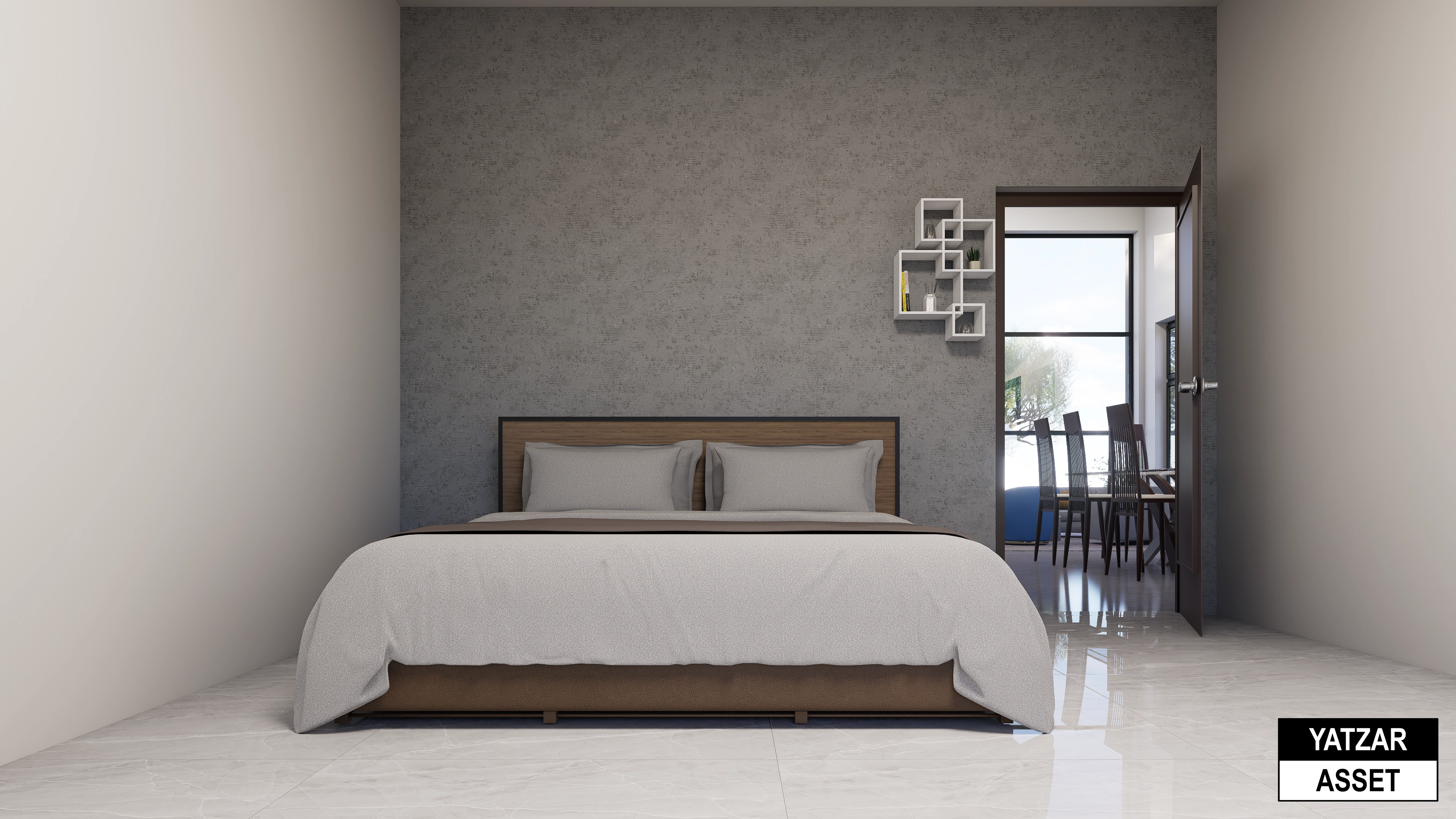 Yatzar Asset | Modern 2BHK House | Blender 3D Model | 1815 sq.ft.