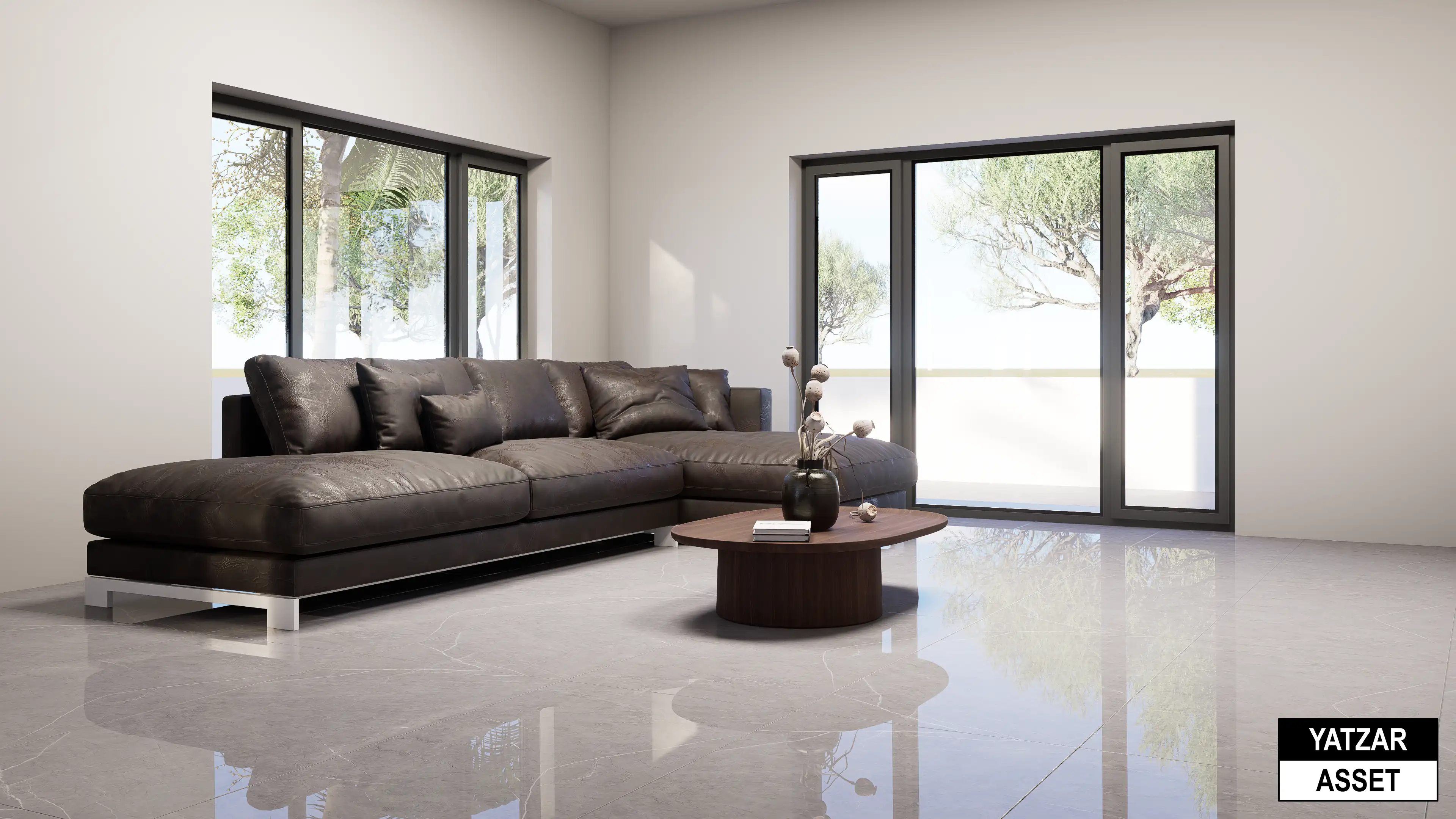 Yatzar Asset | Modern Sloped Roof 1BHK House | Blender 3D Model | 1264 sq.ft.