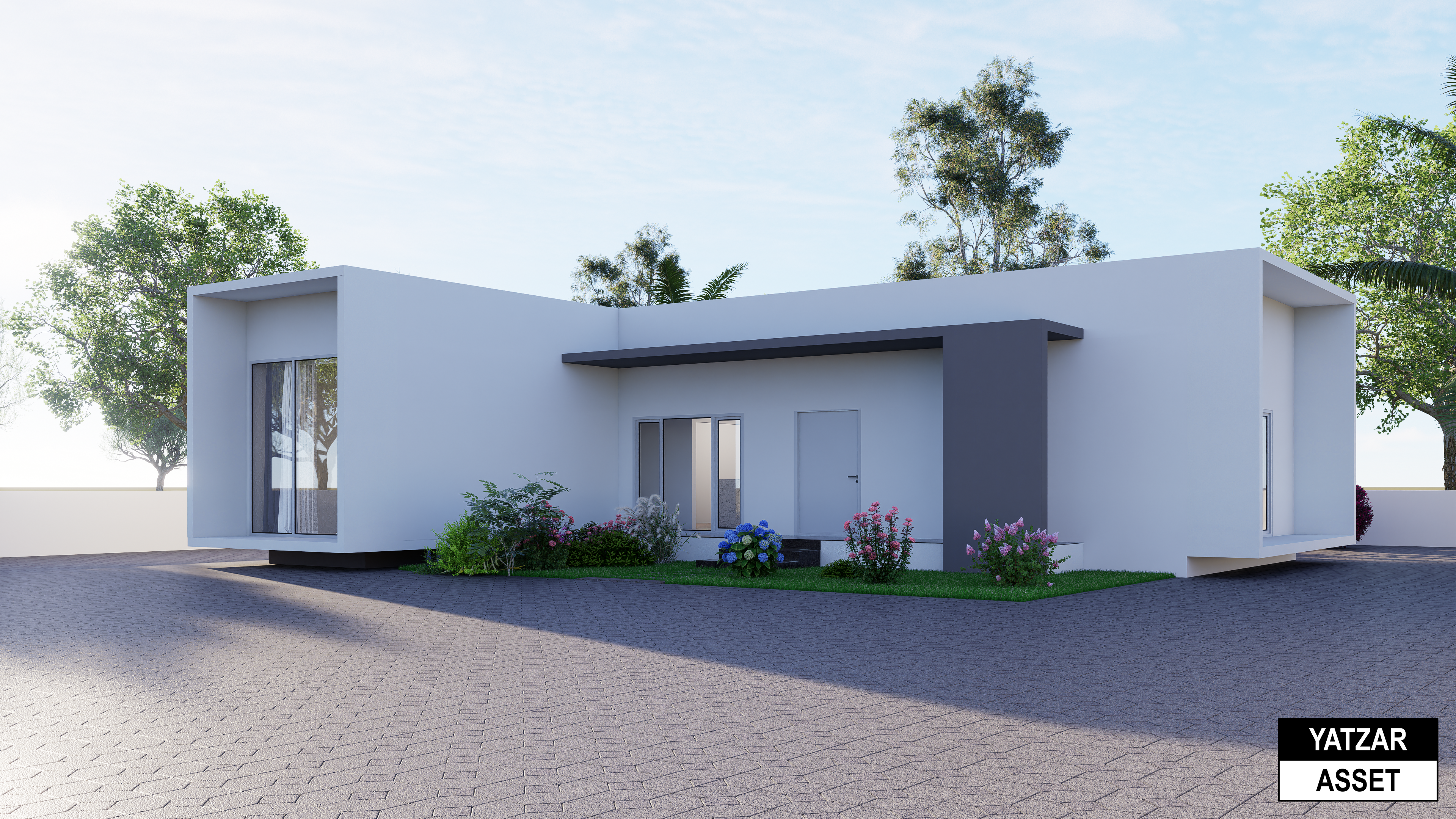 Yatzar Asset | Modern 1BHK House | Blender 3D Model | 1264 sq.ft.