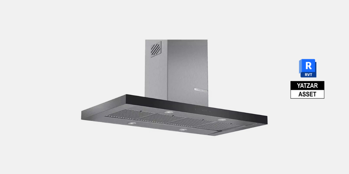Yatzar Asset Bosch | 4 Supra Glass 120 cm Baffle Filter Ceiling Mounted Kitchen Chimney With Suction Capacity