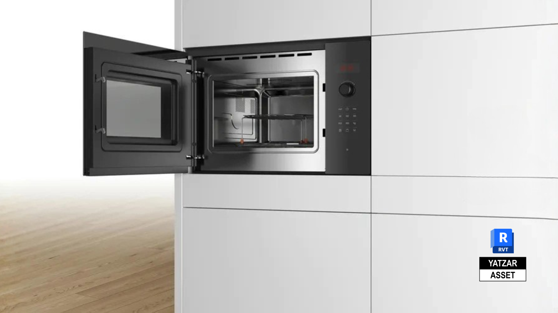 Yatzar Asset Bosch | Series 6 Built-In Microwave| Revit Model