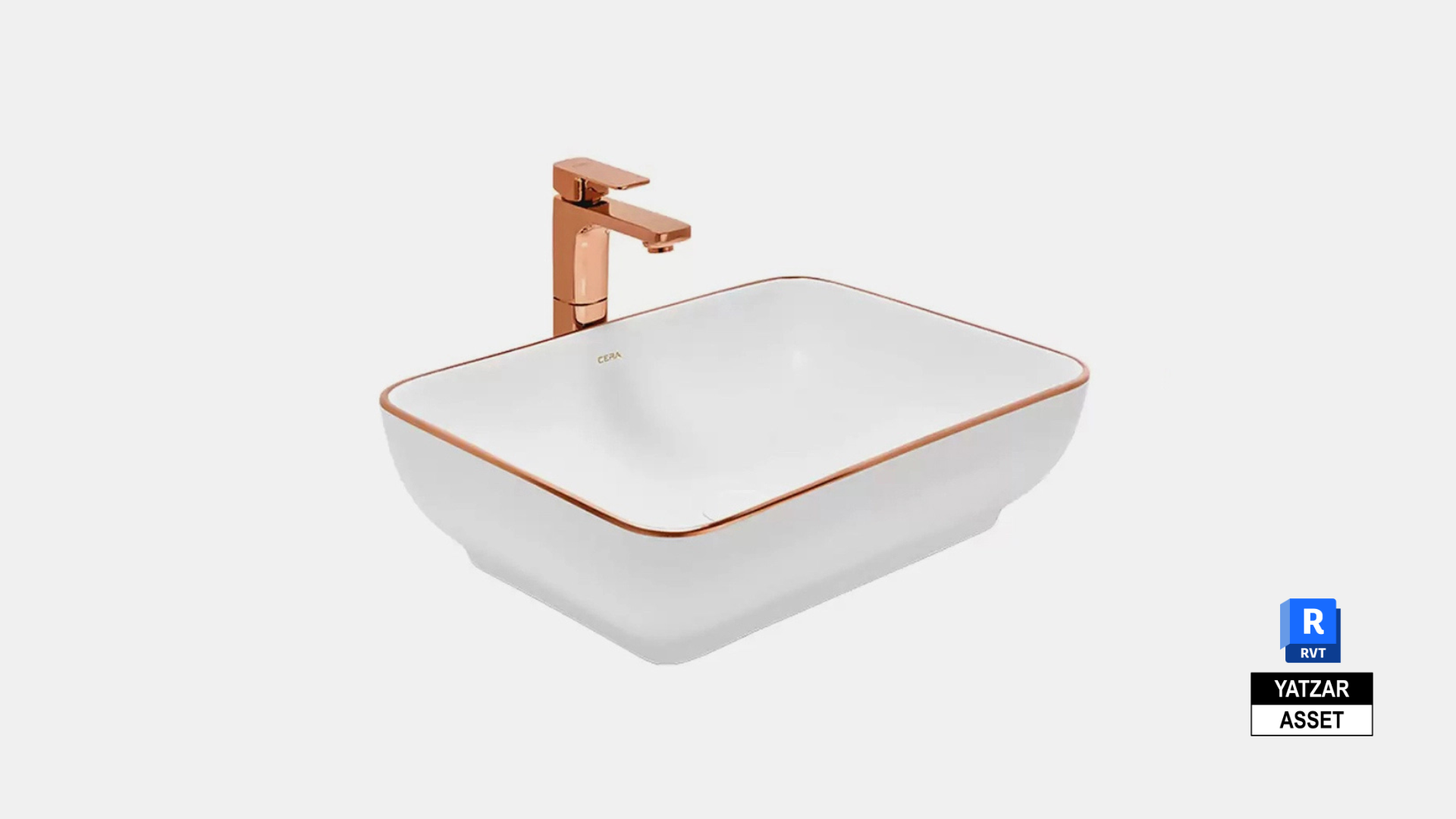 Yatzar Asset Cera | Cera Lustre Glitz Campa L Glitz Thin Rim Tabletop Wash Basin - Rose Gold