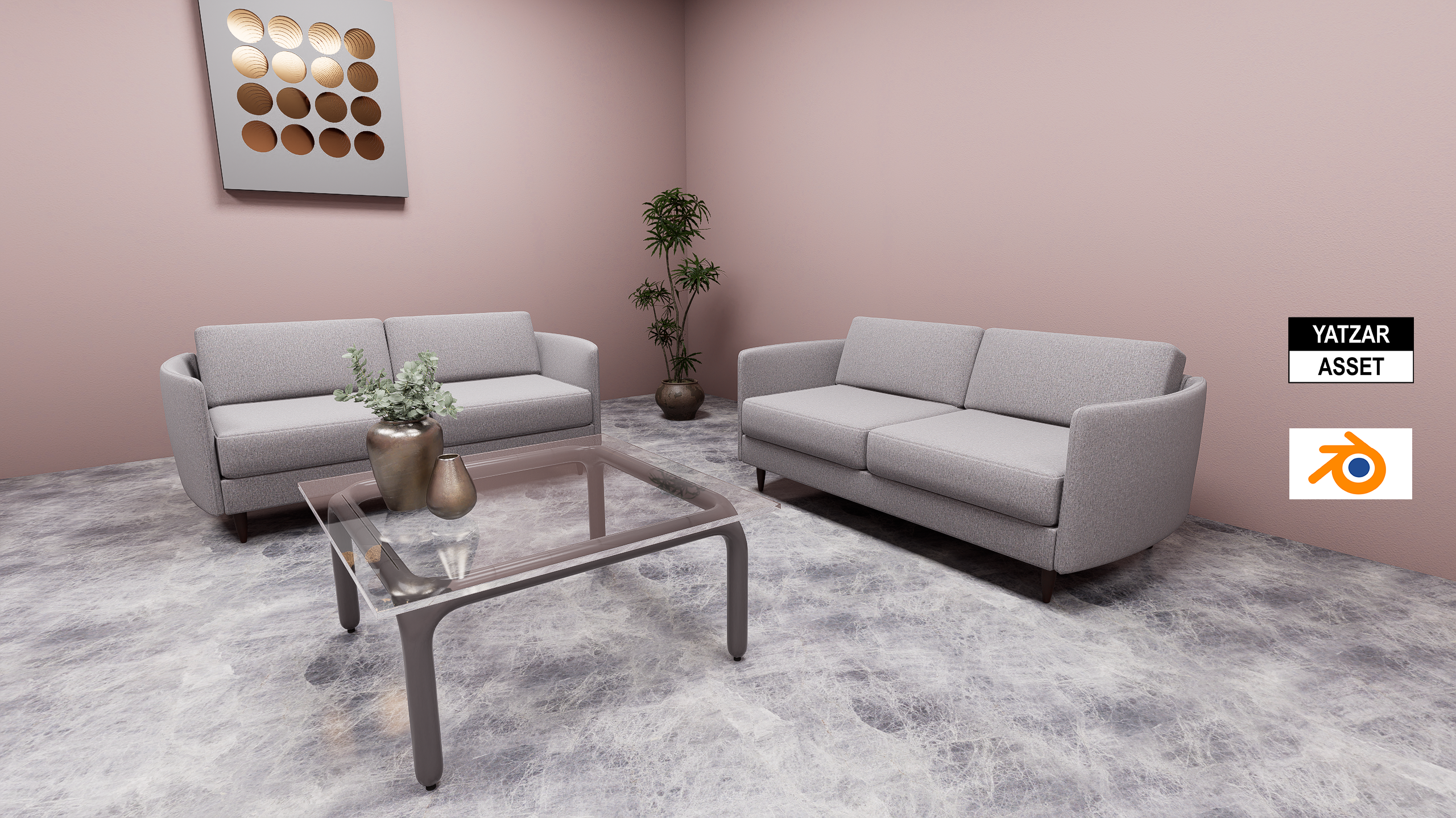 Yatzar Asset Coffee Table | Blender Model