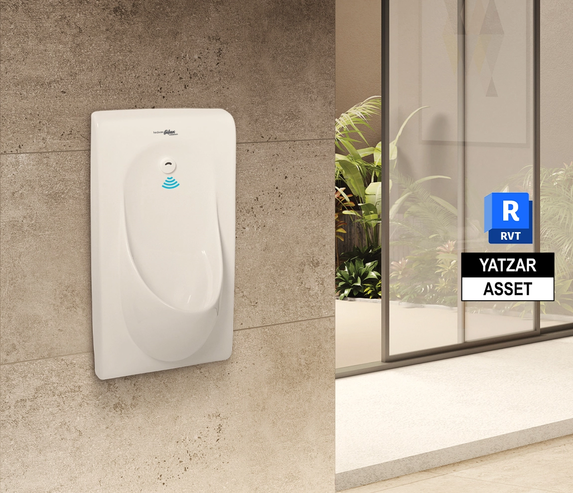 Yatzar Asset Hindware | Italian Collection Kango Sensor Urinal - Star White