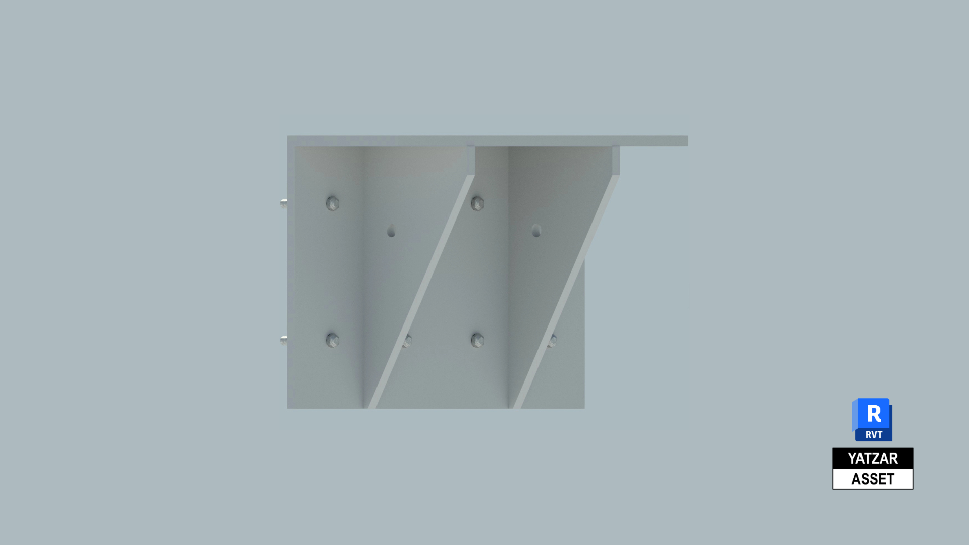 Yatzar Asset Ingal | Bridge Barrier Mounting Bracket 16mm | Revit Model