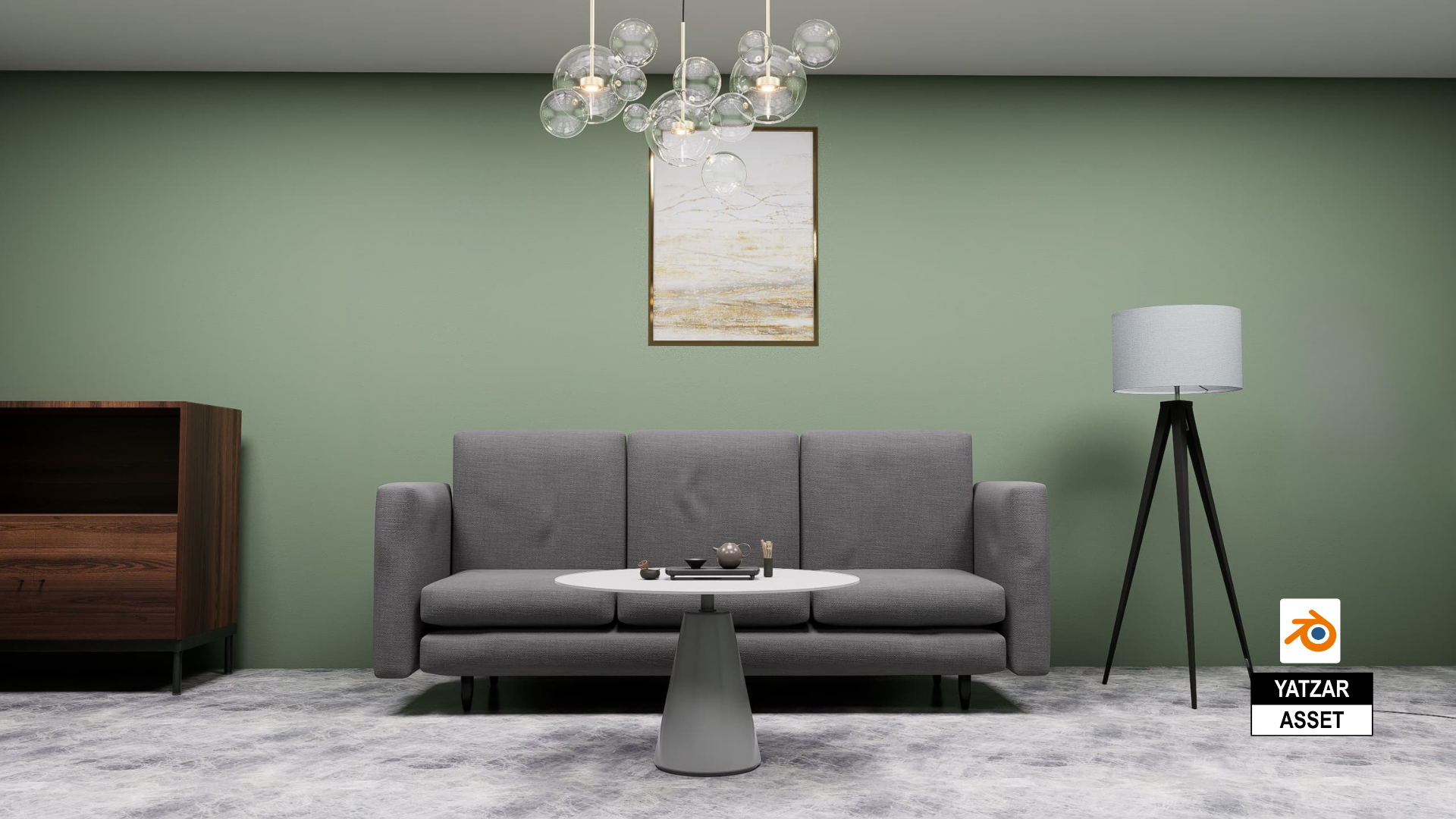 Yatzar Asset Sofa | Blender Model
