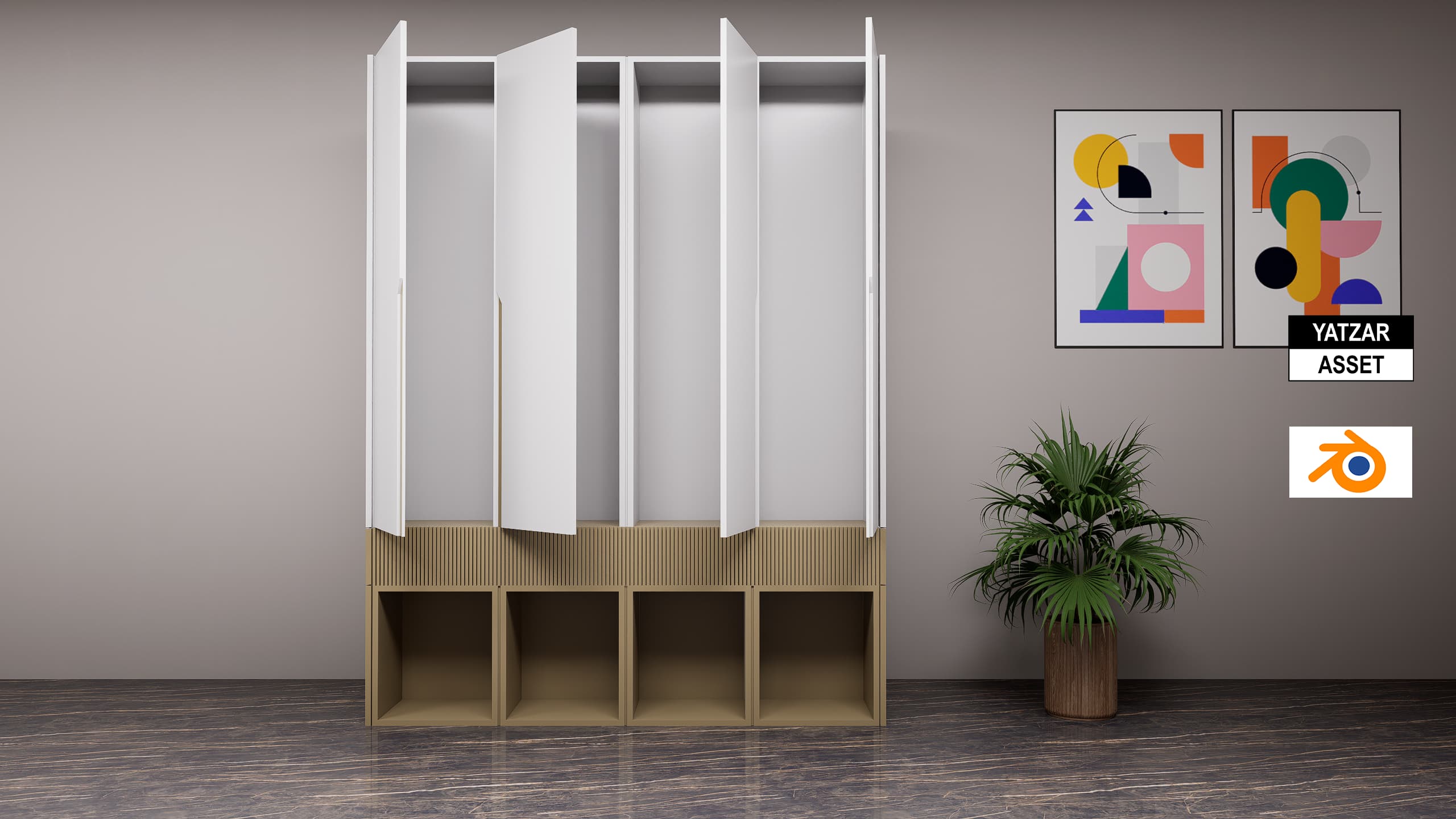 Yatzar Asset Wardrobe | Blender Model